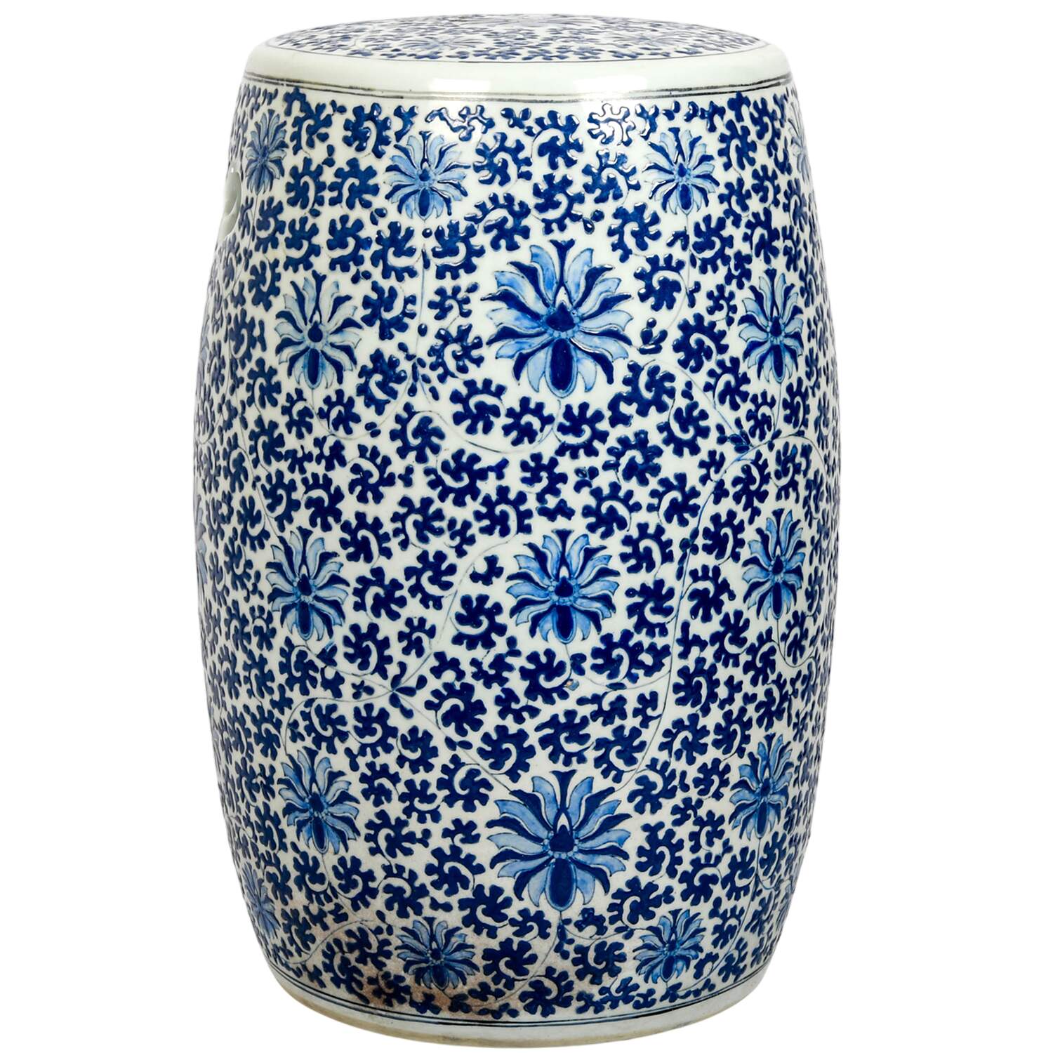 Japanese Blue and White Garden Barrel-1