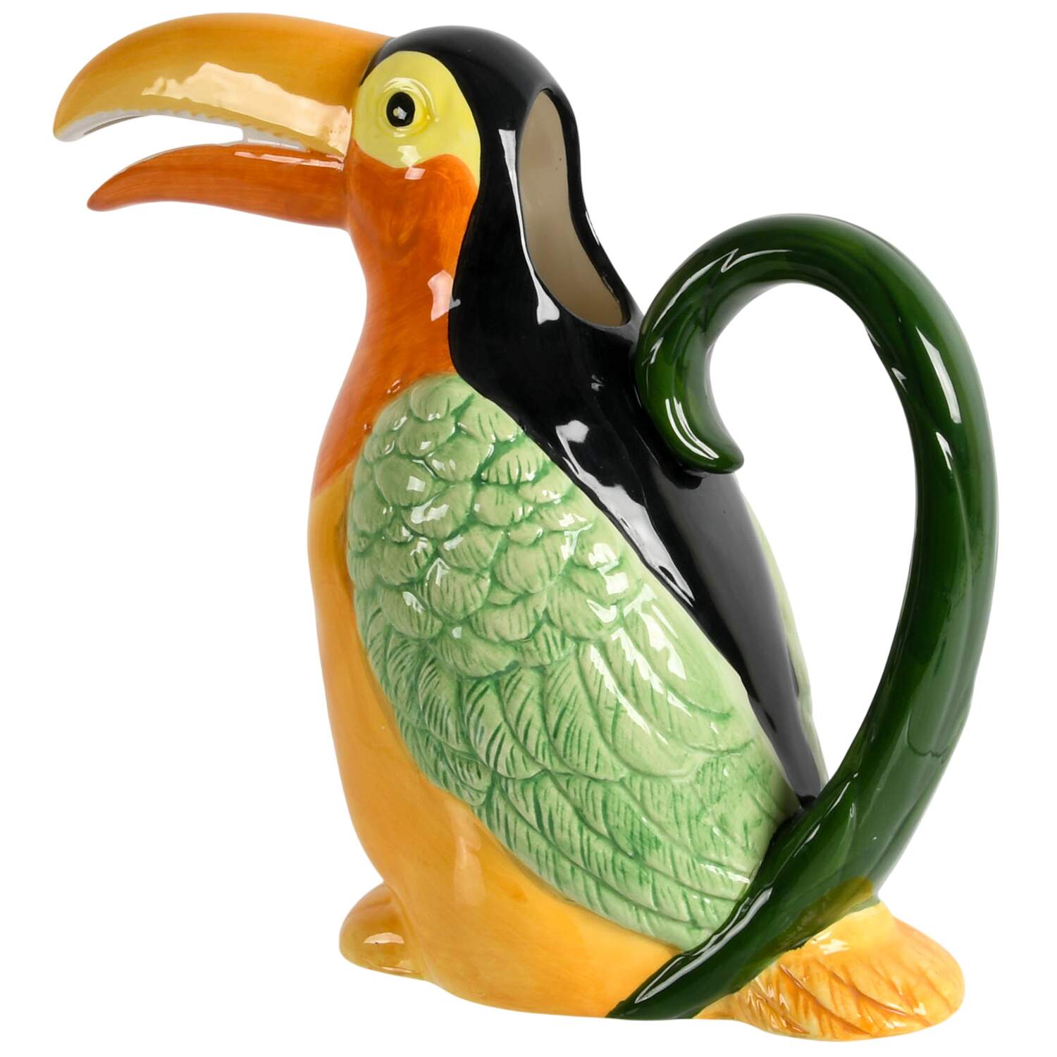 Ceramic Toucan Bird Water Pitcher-3