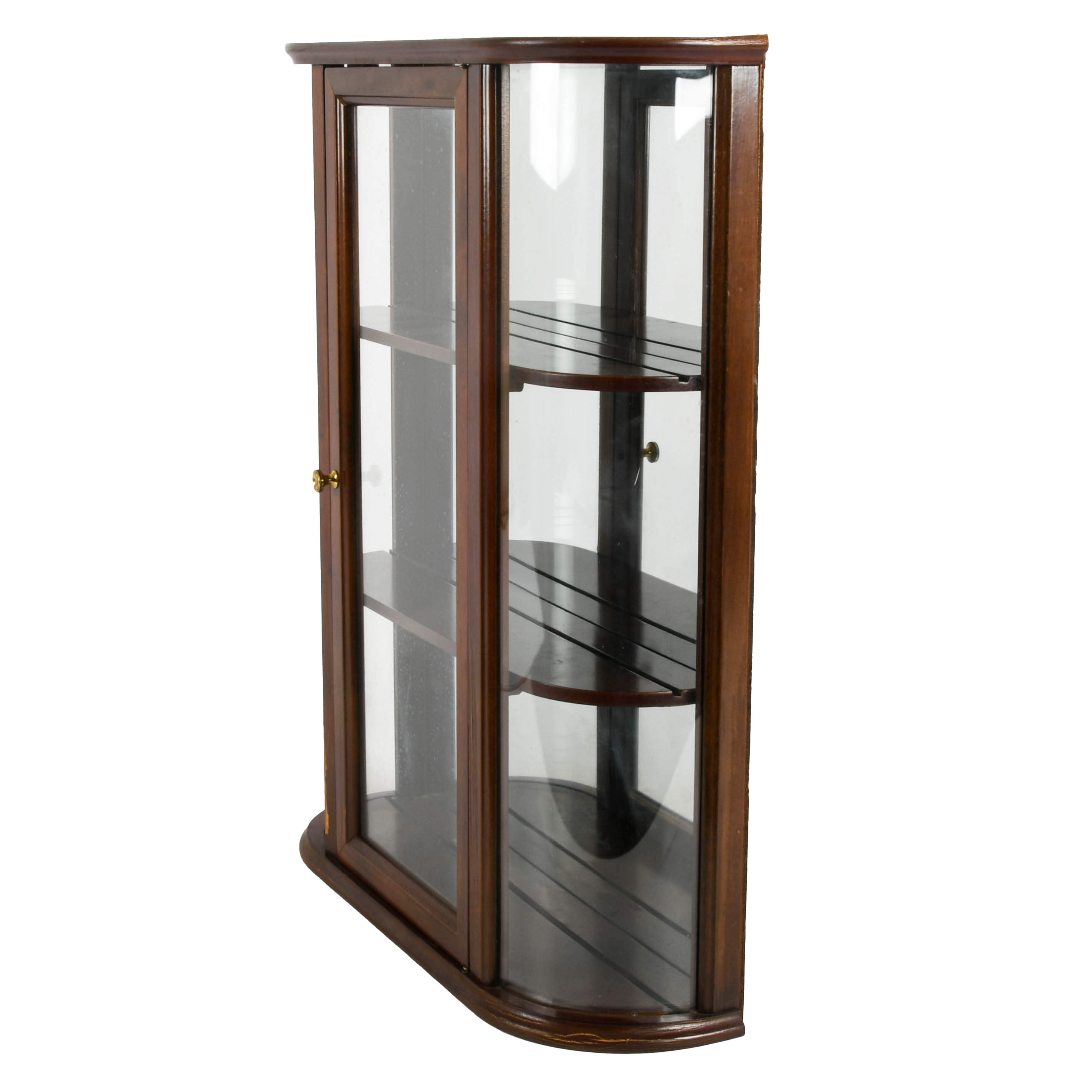 Bombay Mahogany Glass Front Curio Cabinet-11