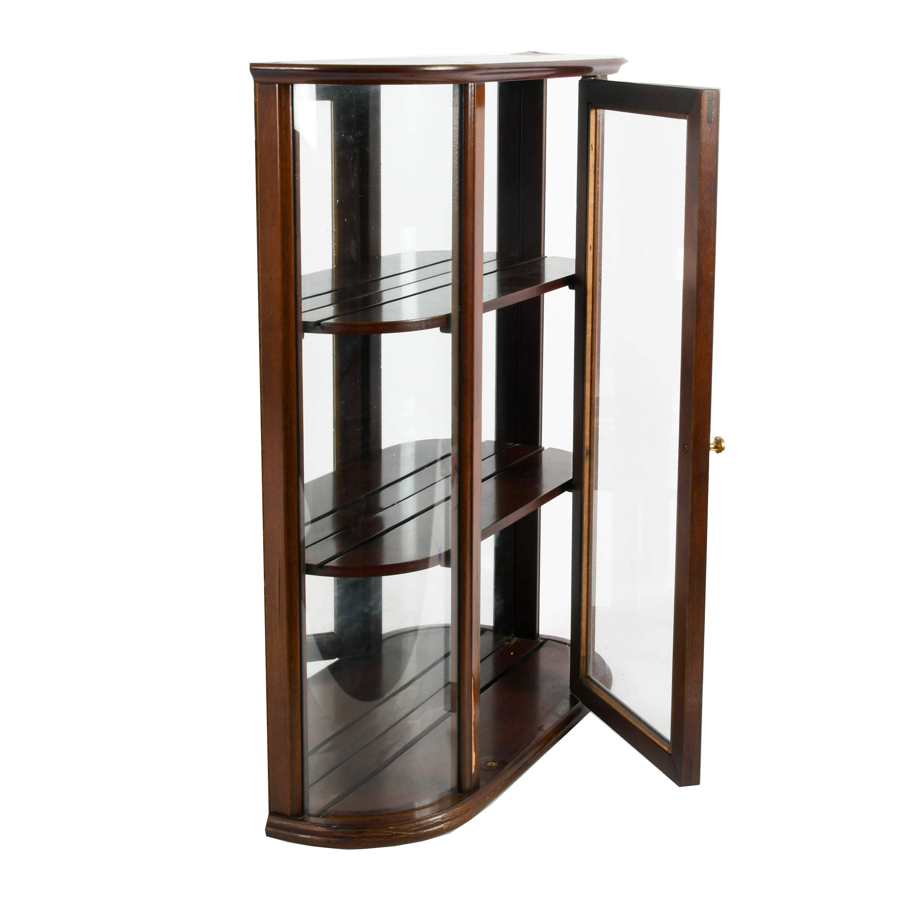 Bombay Mahogany Glass Front Curio Cabinet-7