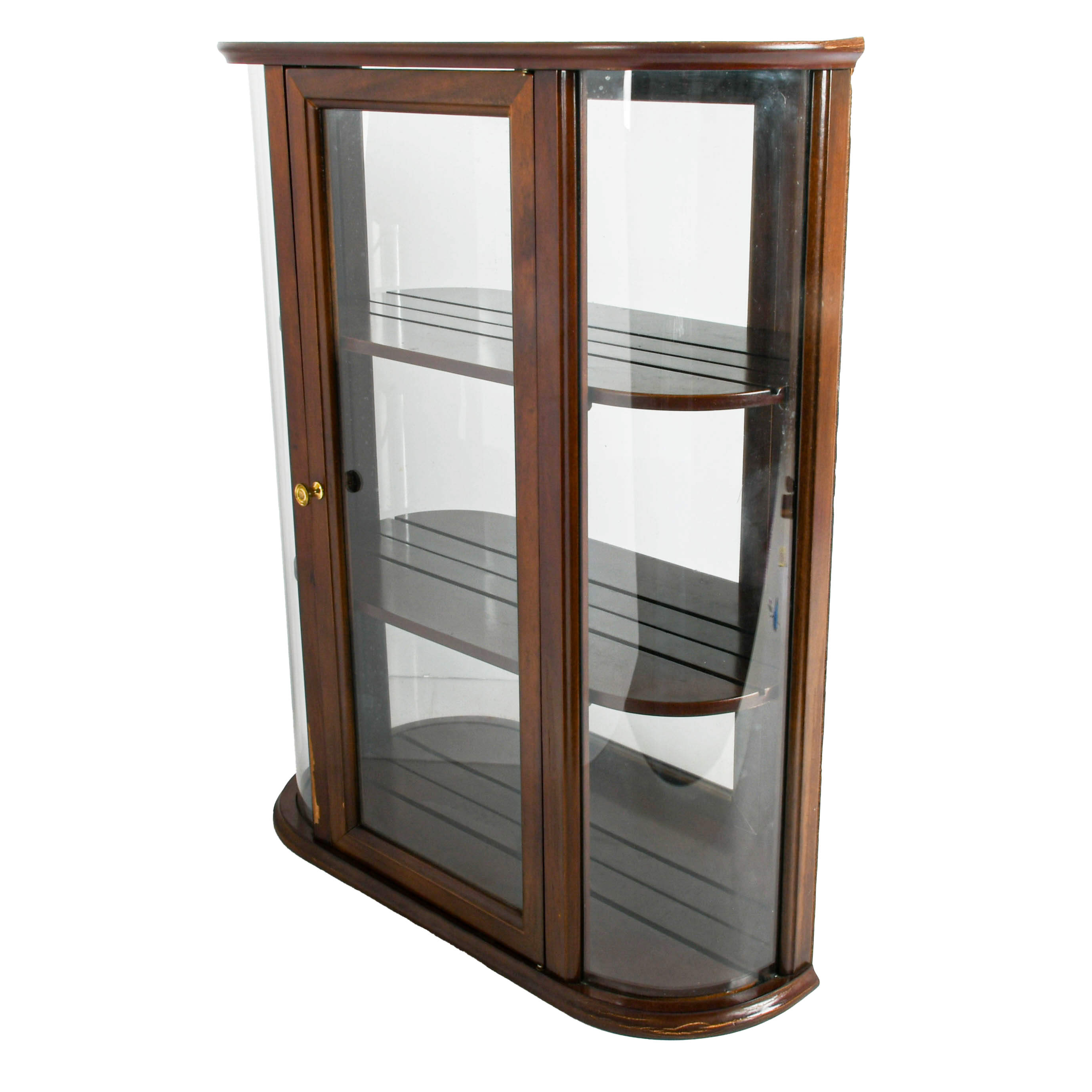 Bombay Mahogany Glass Front Curio Cabinet-3