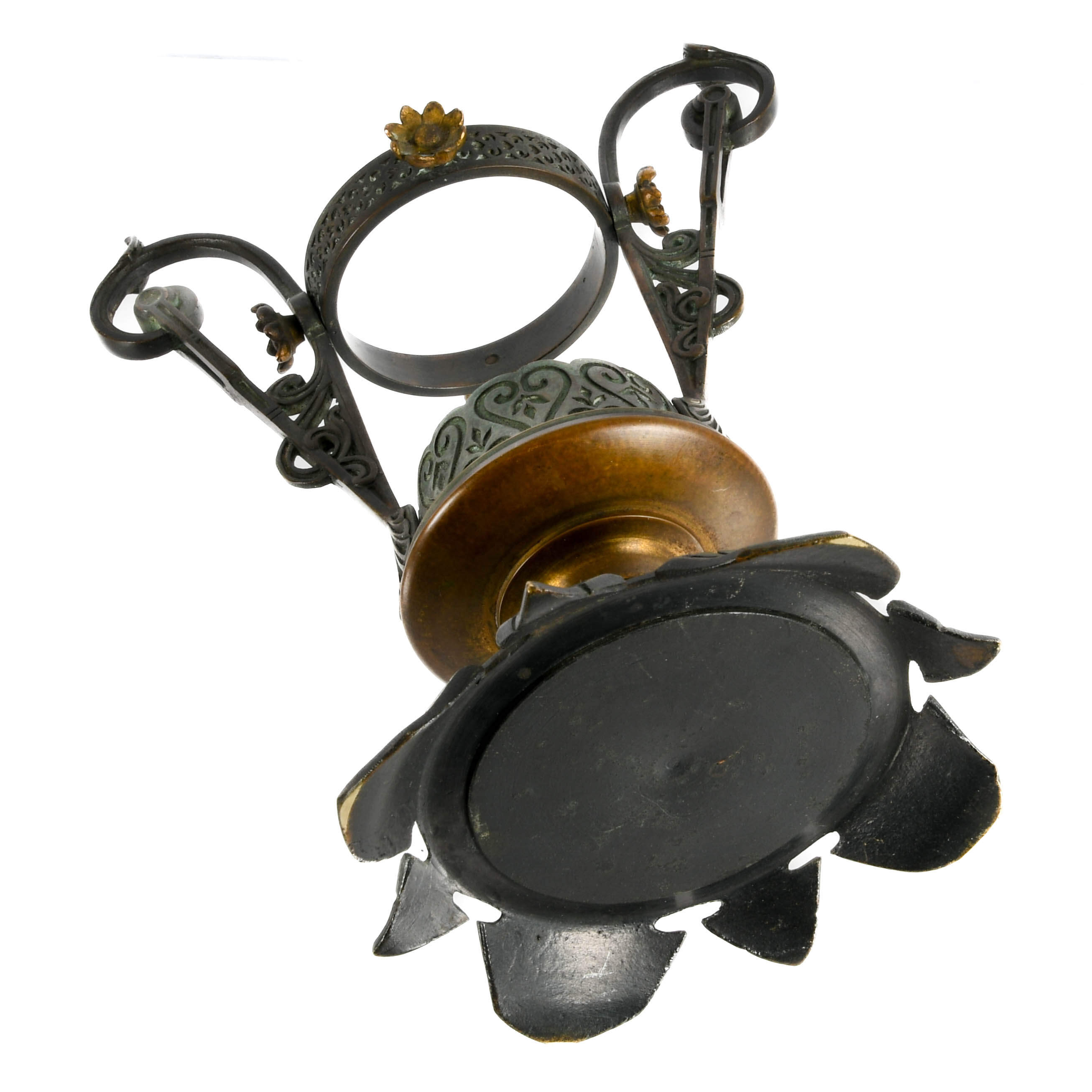 Art Nouveau Metal Incense Burner-6