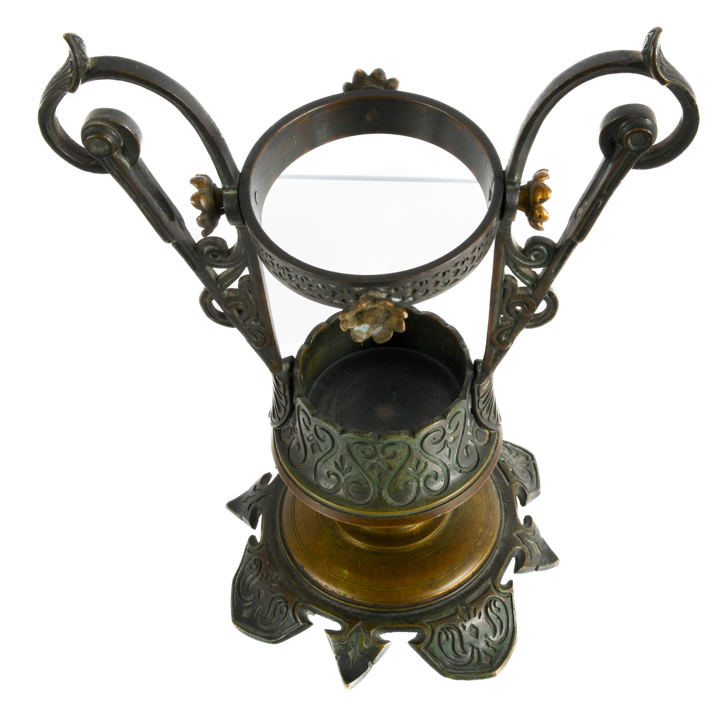 Art Nouveau Metal Incense Burner-5