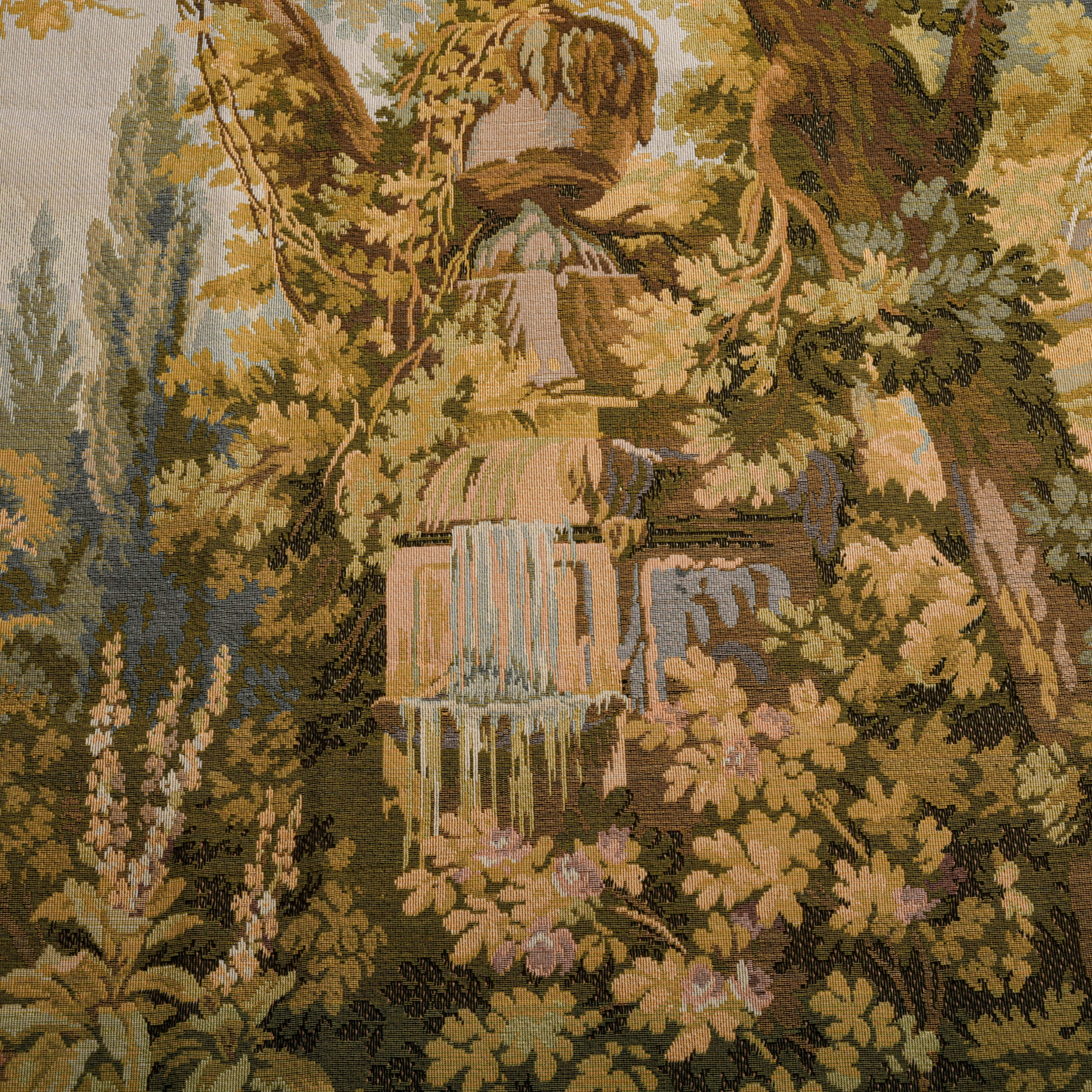 Romantic French Scenic Estate Wall Tapestry-3