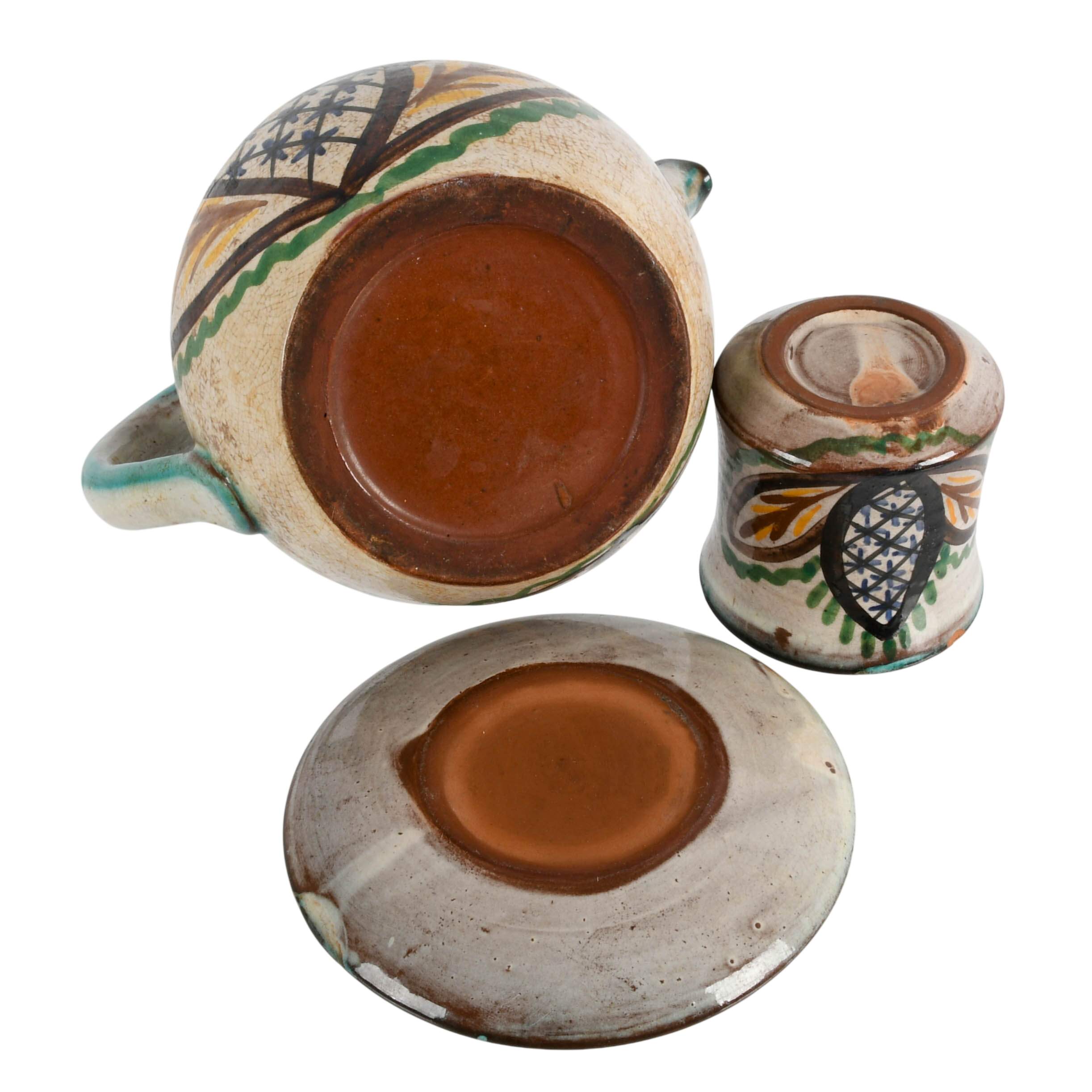 Glazed Studio Pottery Tea Set-7