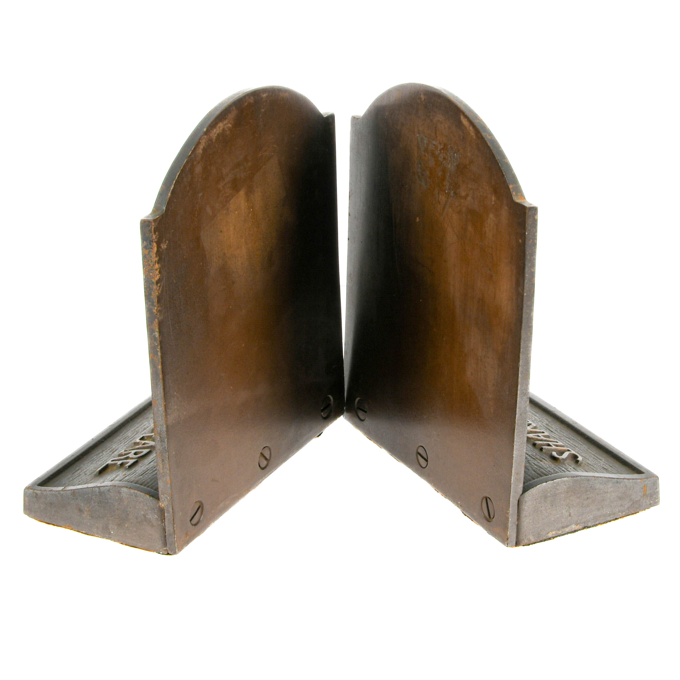 Antique Pair of Bradley & Hubbard Cast Iron Shakespeare Bookends-6