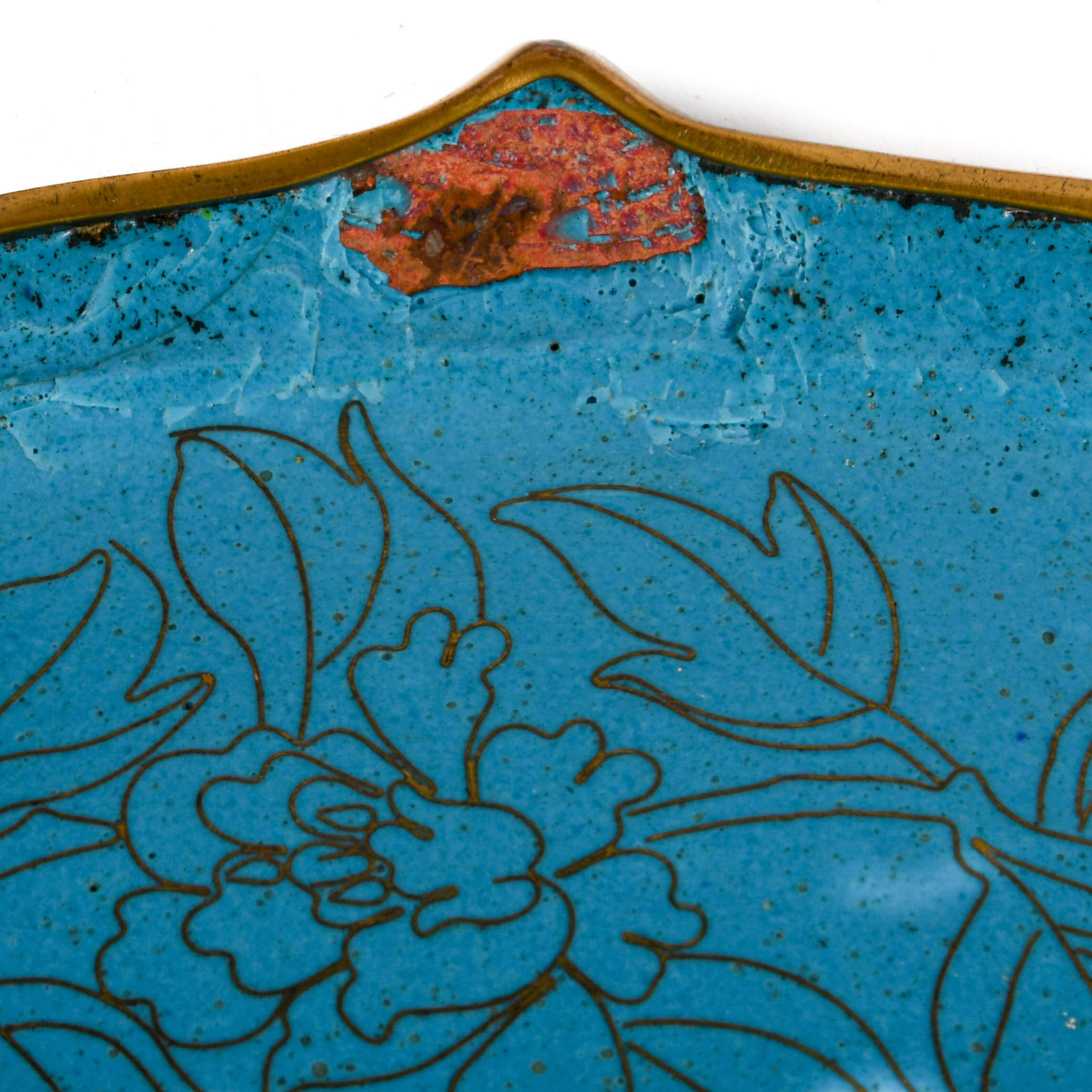 Pair of Jingfa Scalloped Rim Chinese Cloisonné Chargers-6
