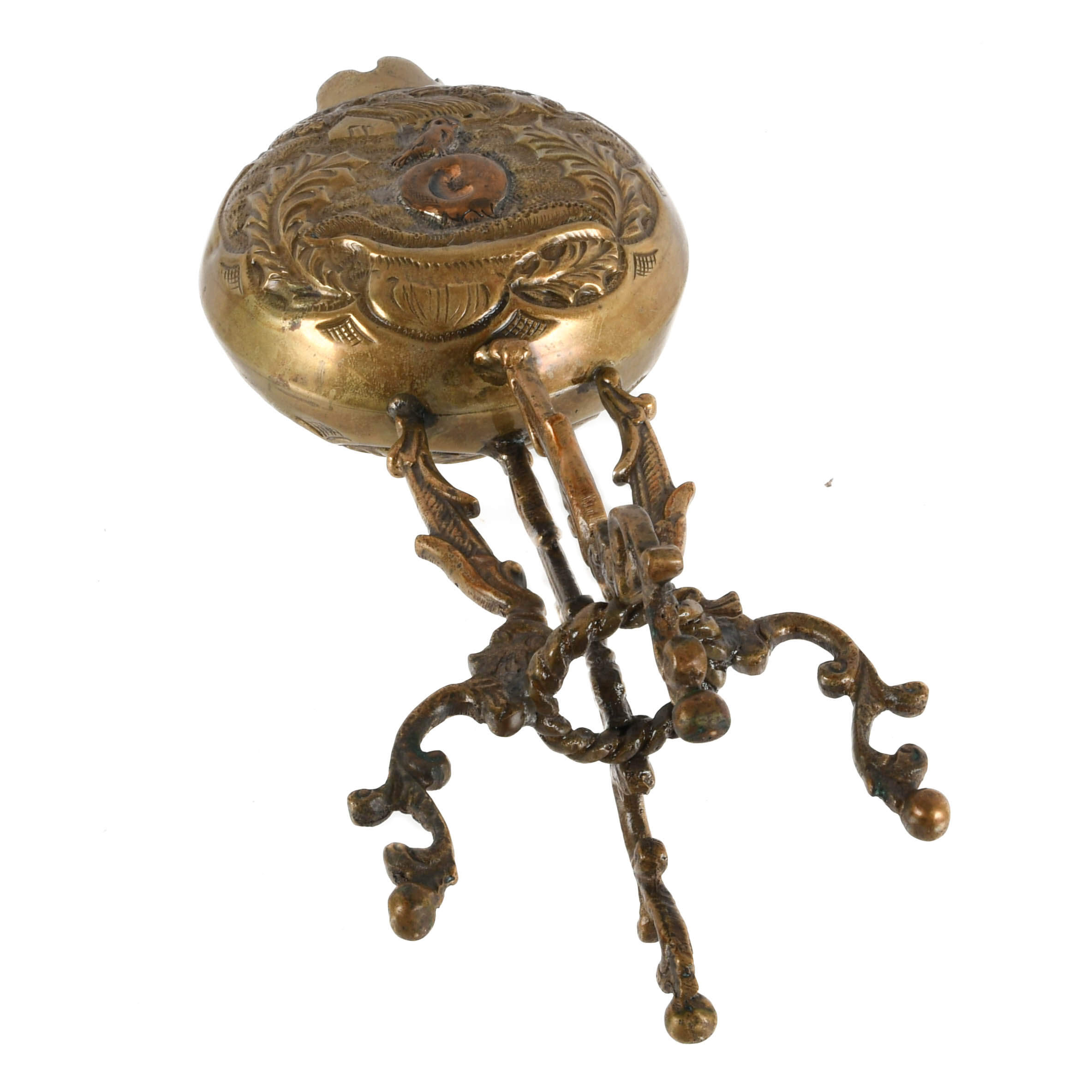 Antique Argentina Yerba Mate Tea Metal Footed Cup-8