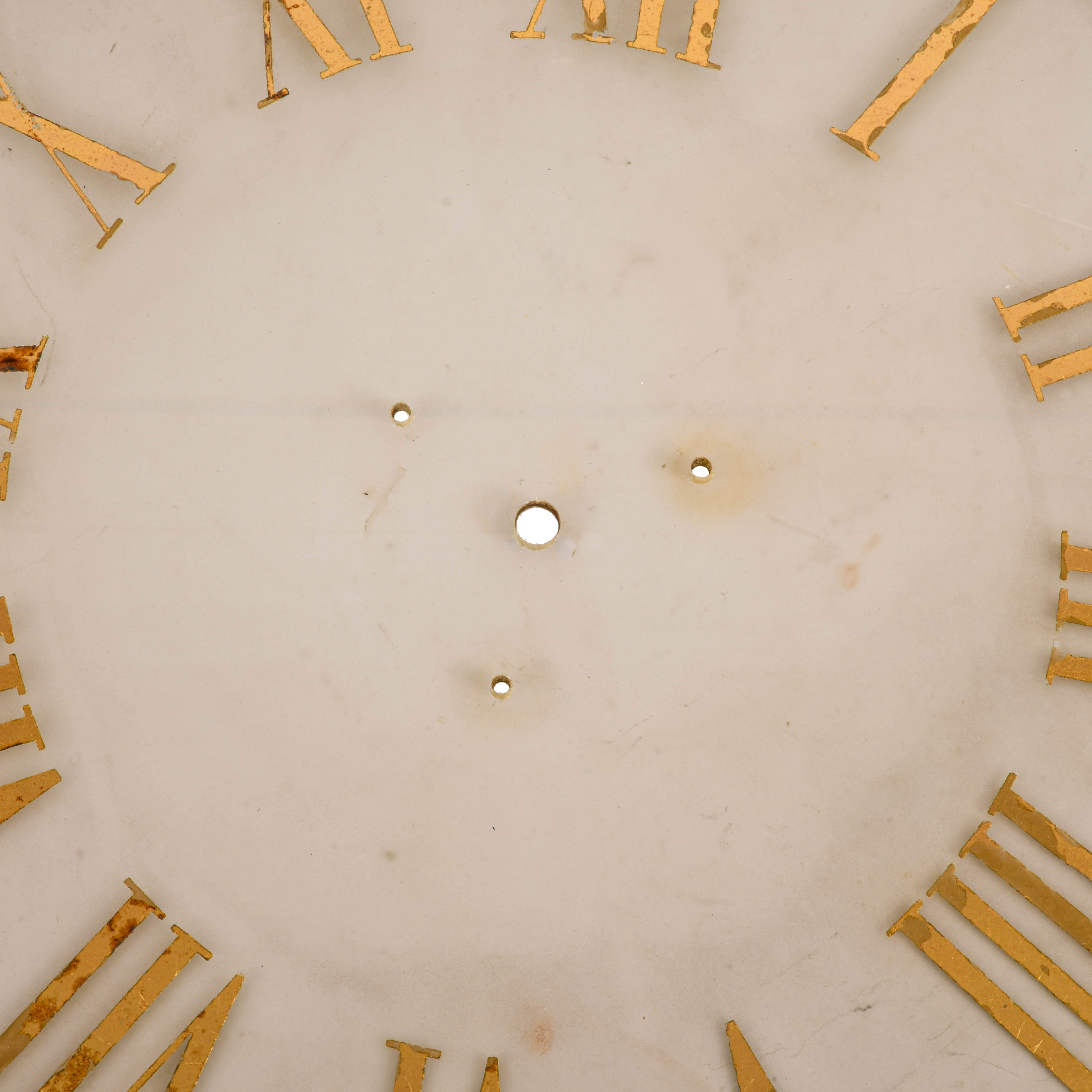Oversized Glass Clock Face Hanging Wall Sculpture-4