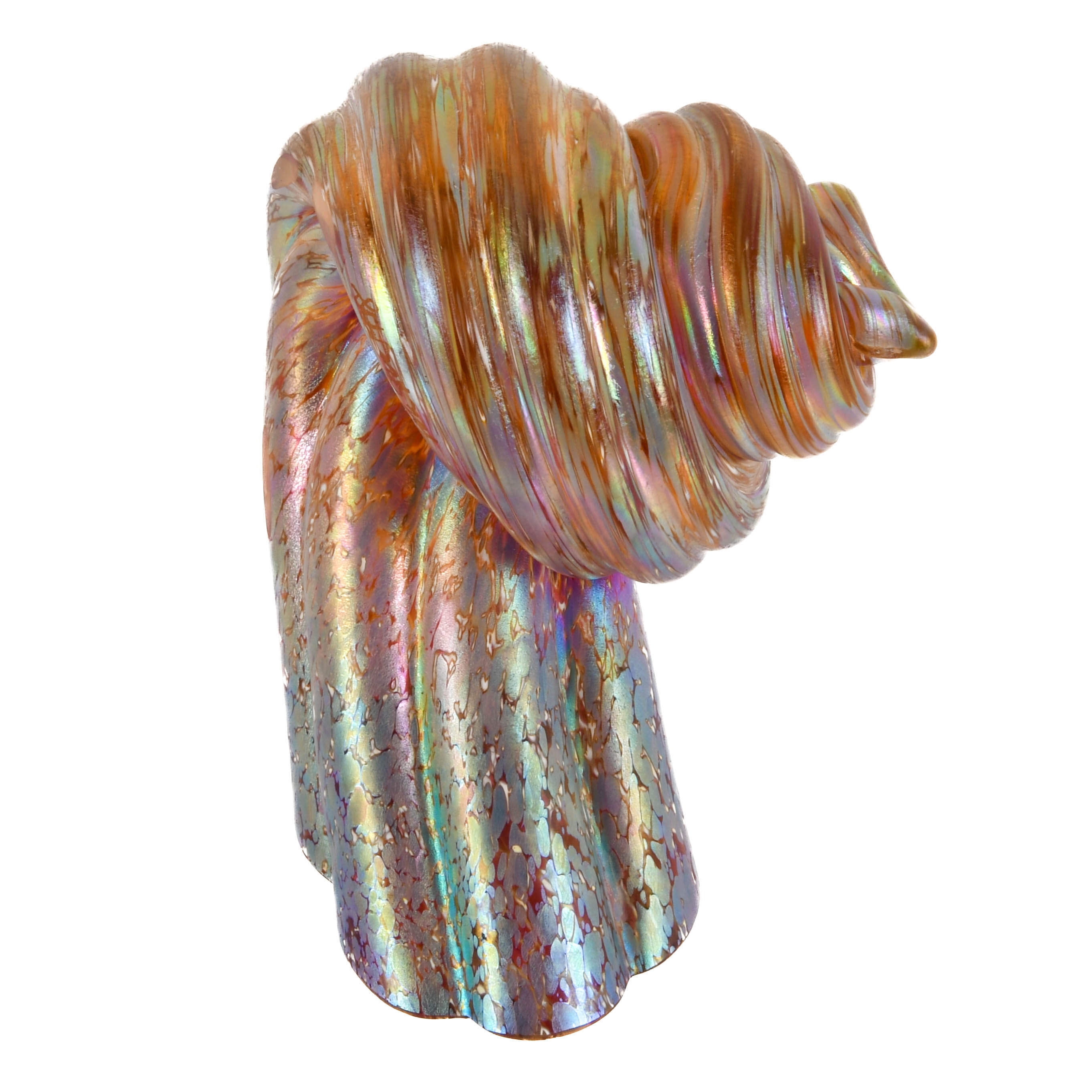 Signed Micheal Cohn Art Glass Seashell Paperweight-6