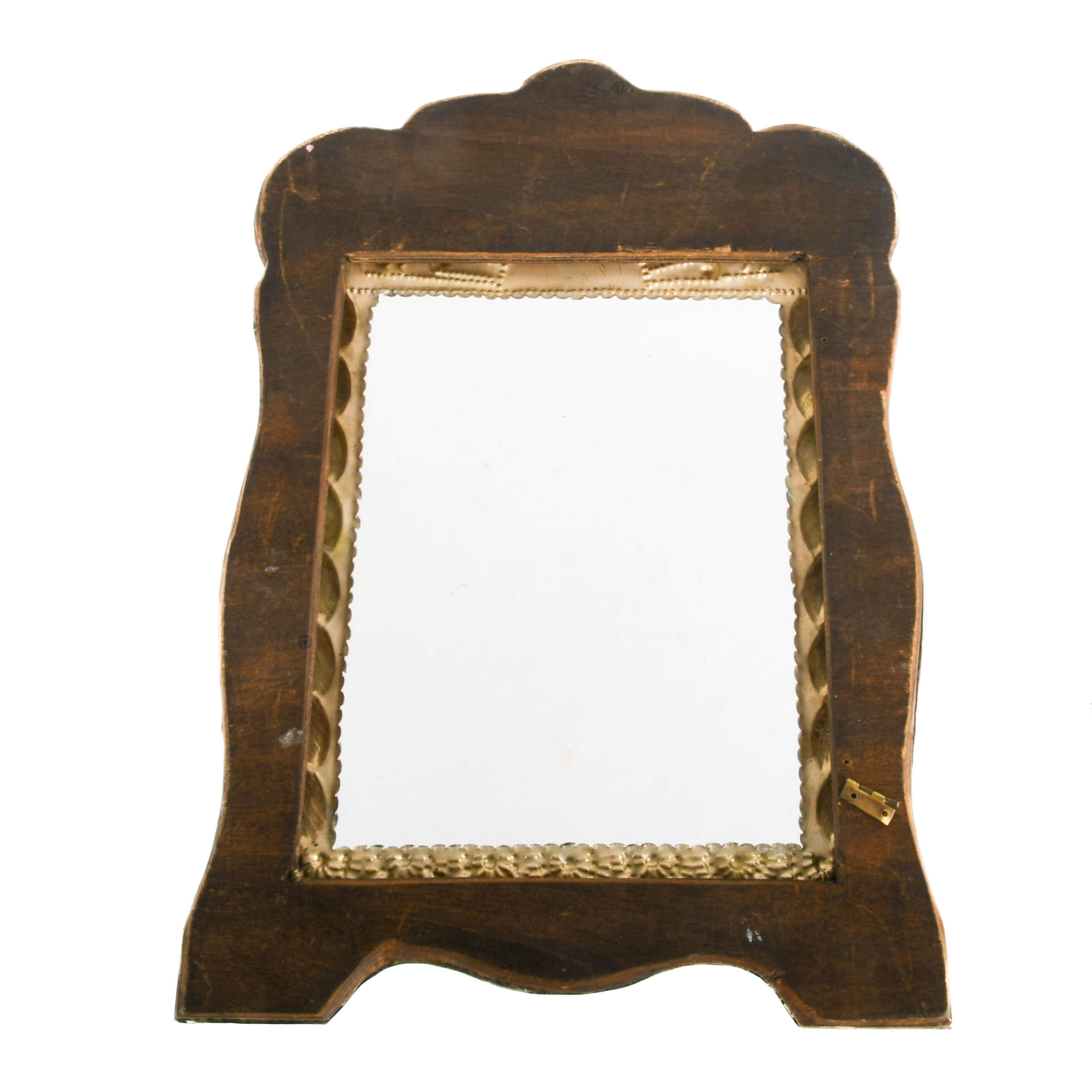 Antique Large Metal Repoussé Frame-5