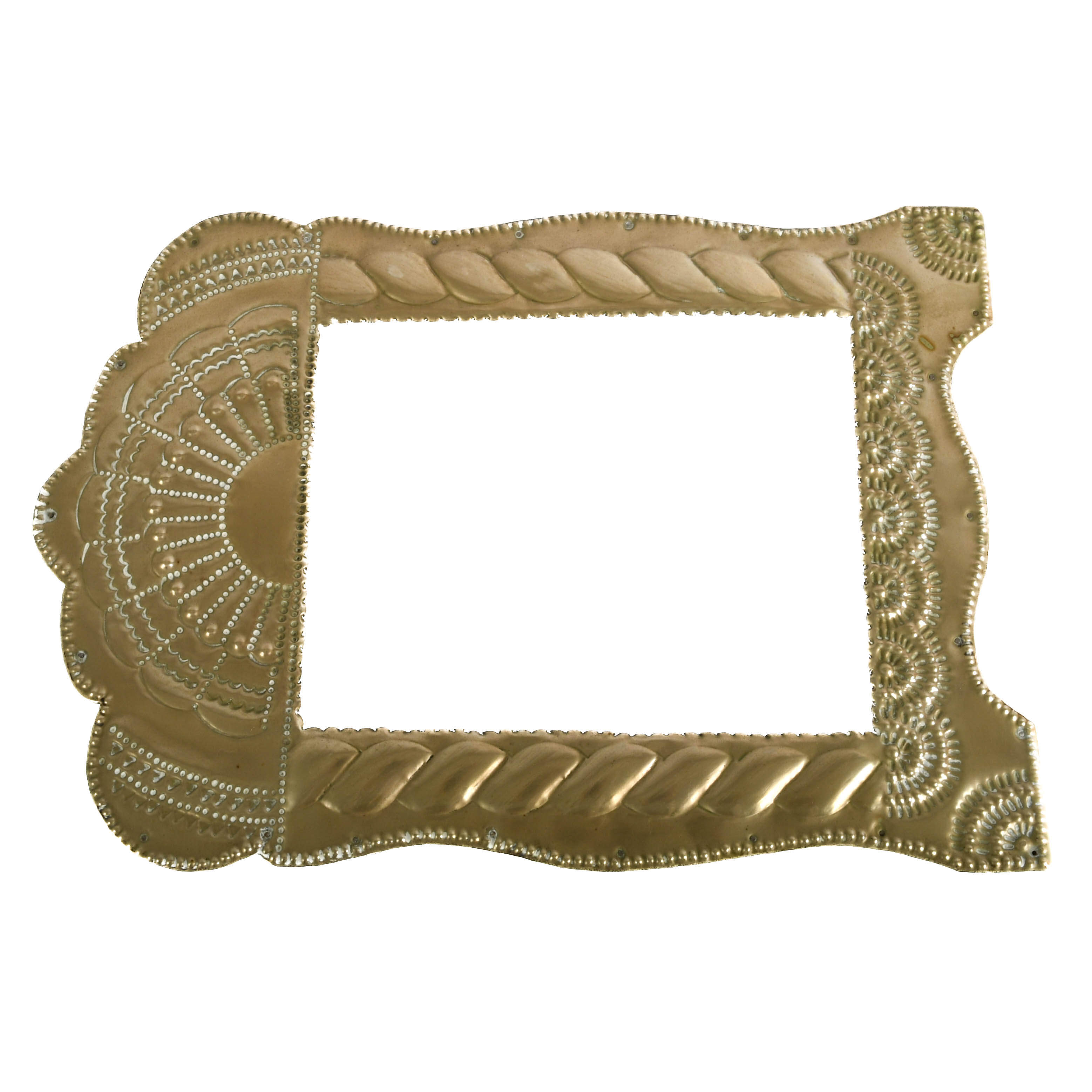Antique Large Metal Repoussé Frame-3