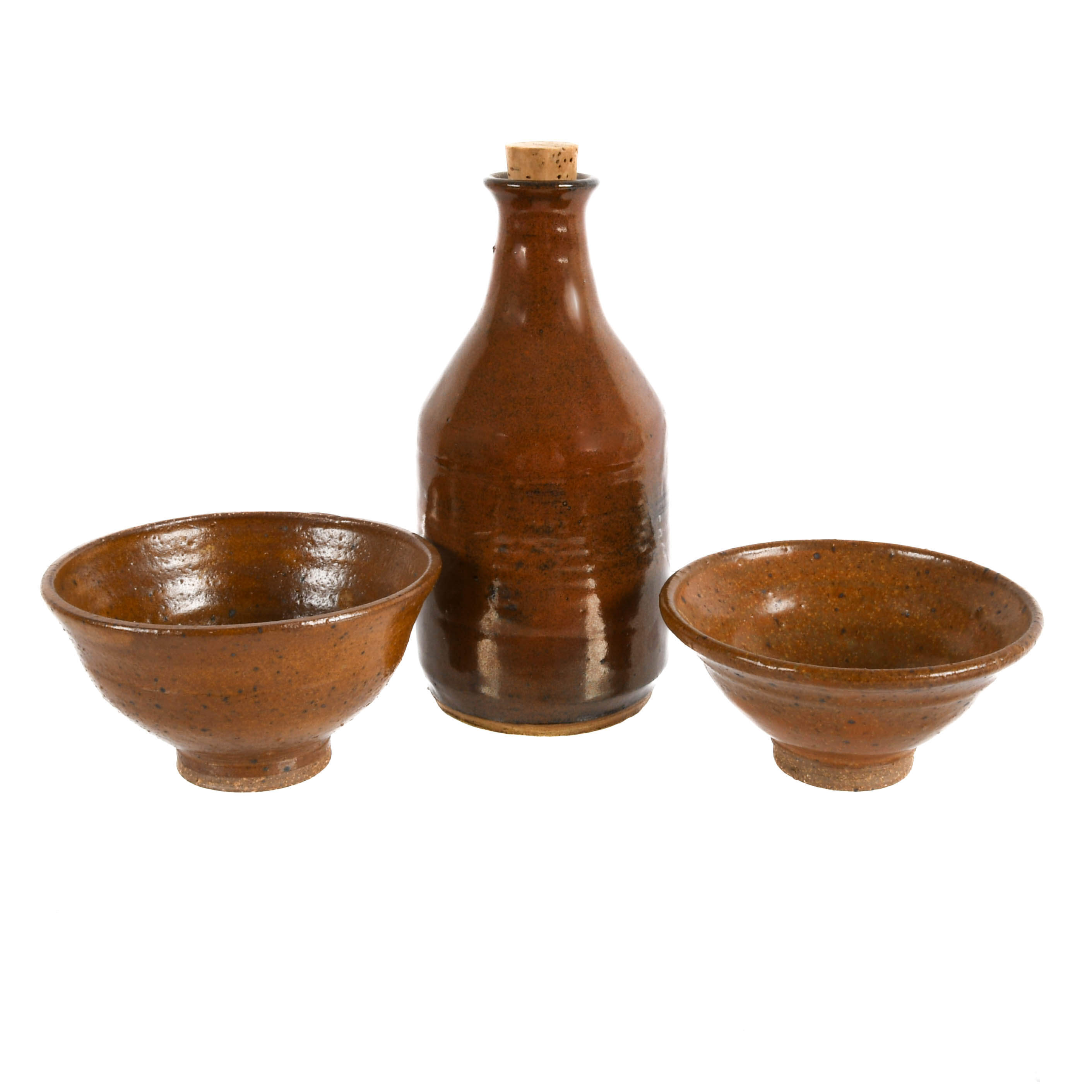 Lot of Five Signed Studio Pottery Items-2