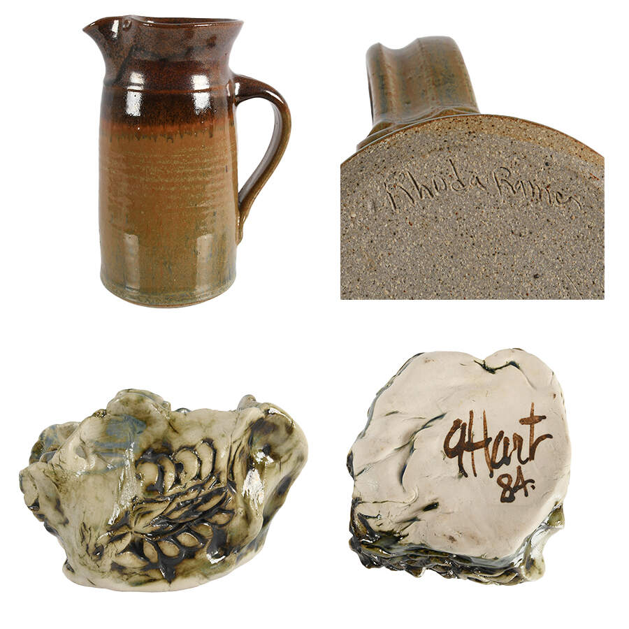 Grouping of Studio Art Pottery Vases and Trinkets-2