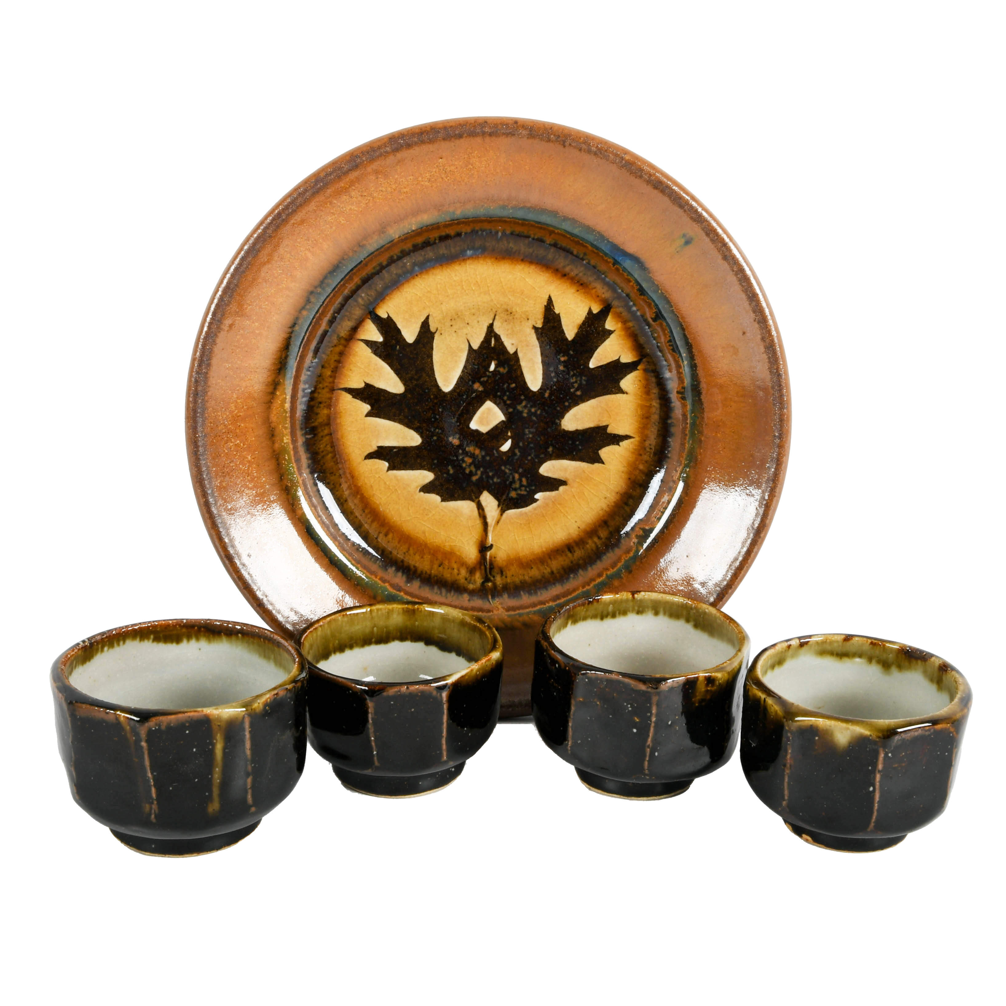 Signed Studio Art Pottery Dining Ware Set-1