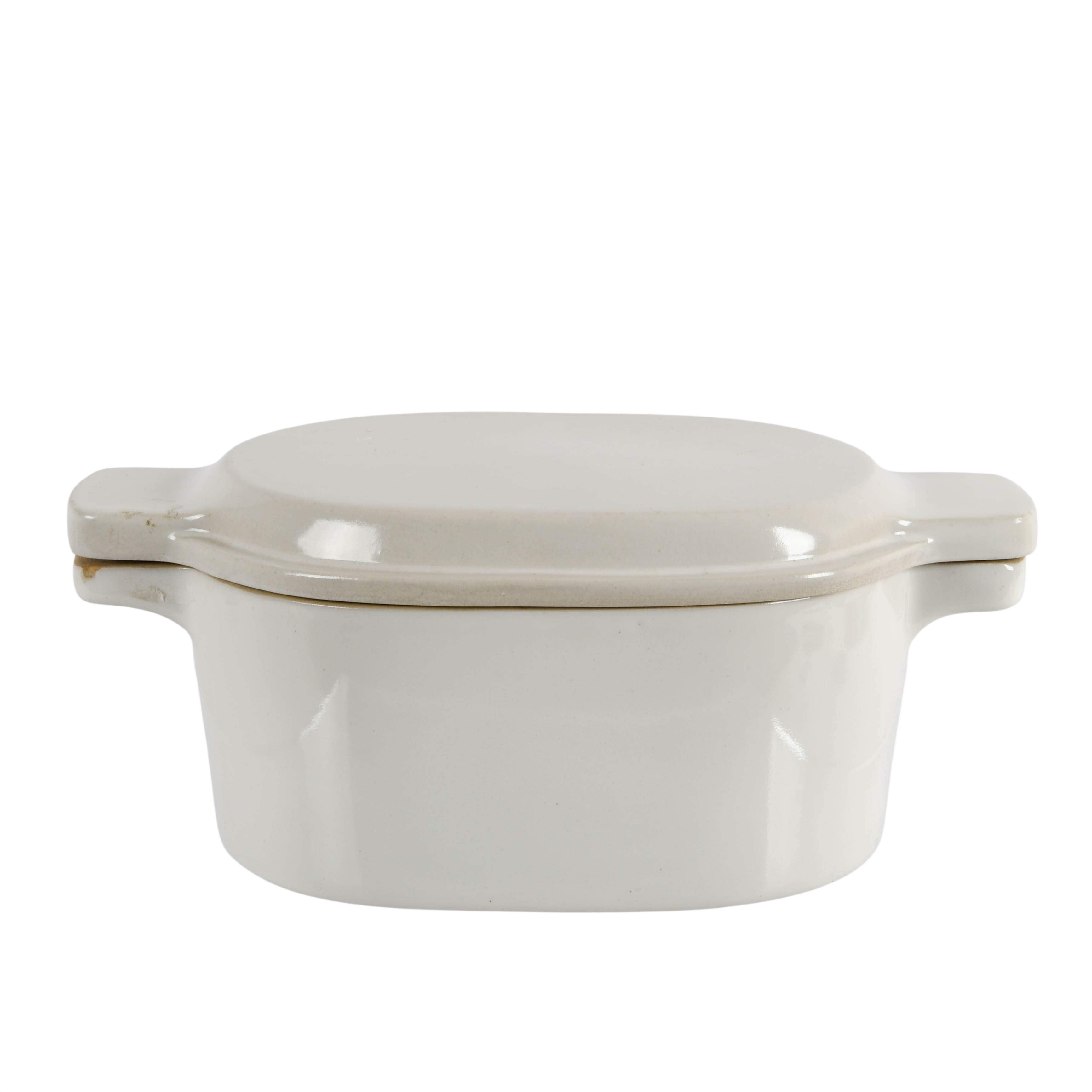 Bennington Potters White #1855 Dutch Roaster Oven-1