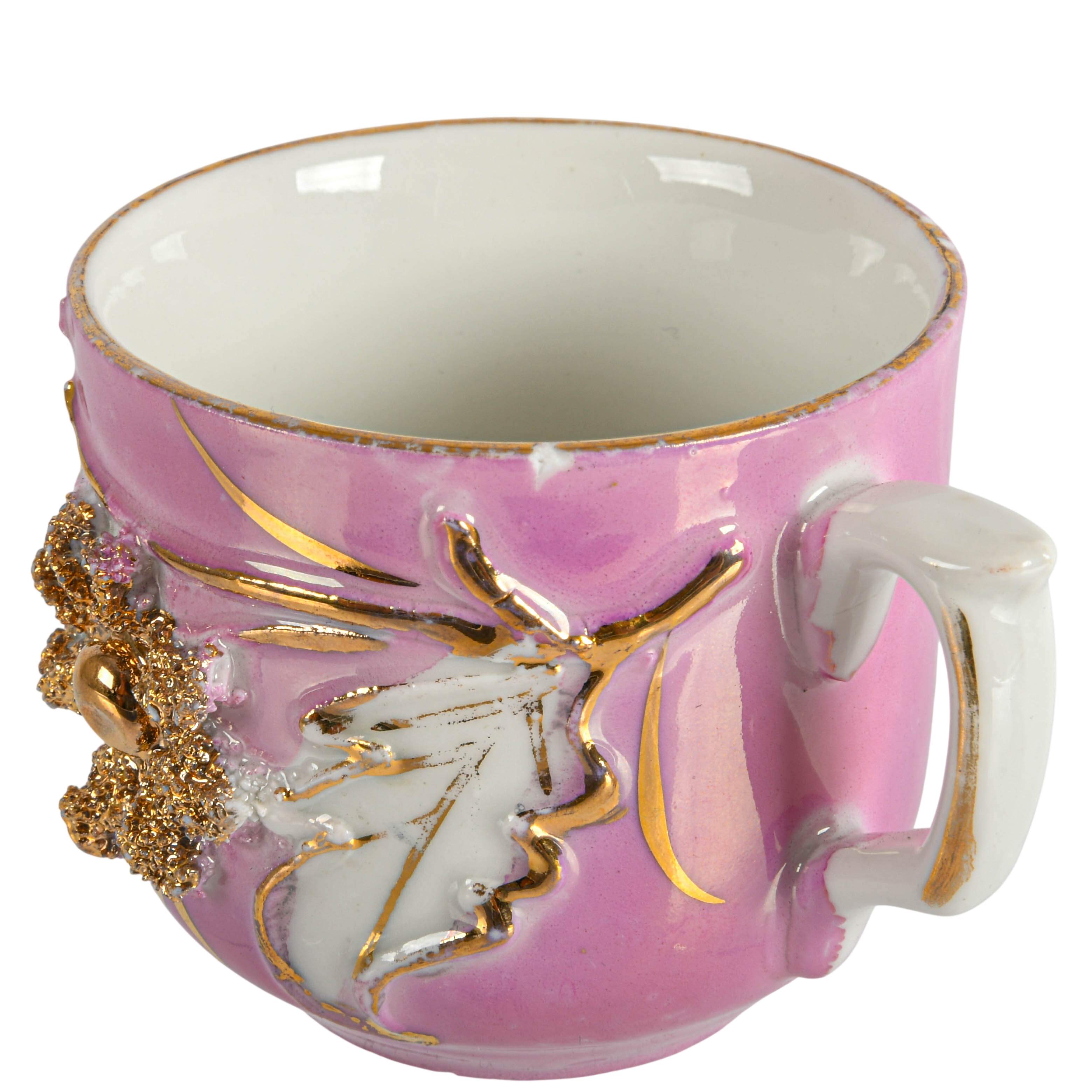 Antique Five-Piece German Sweet Nothings Demitasse Cup and Saucer Sets-7