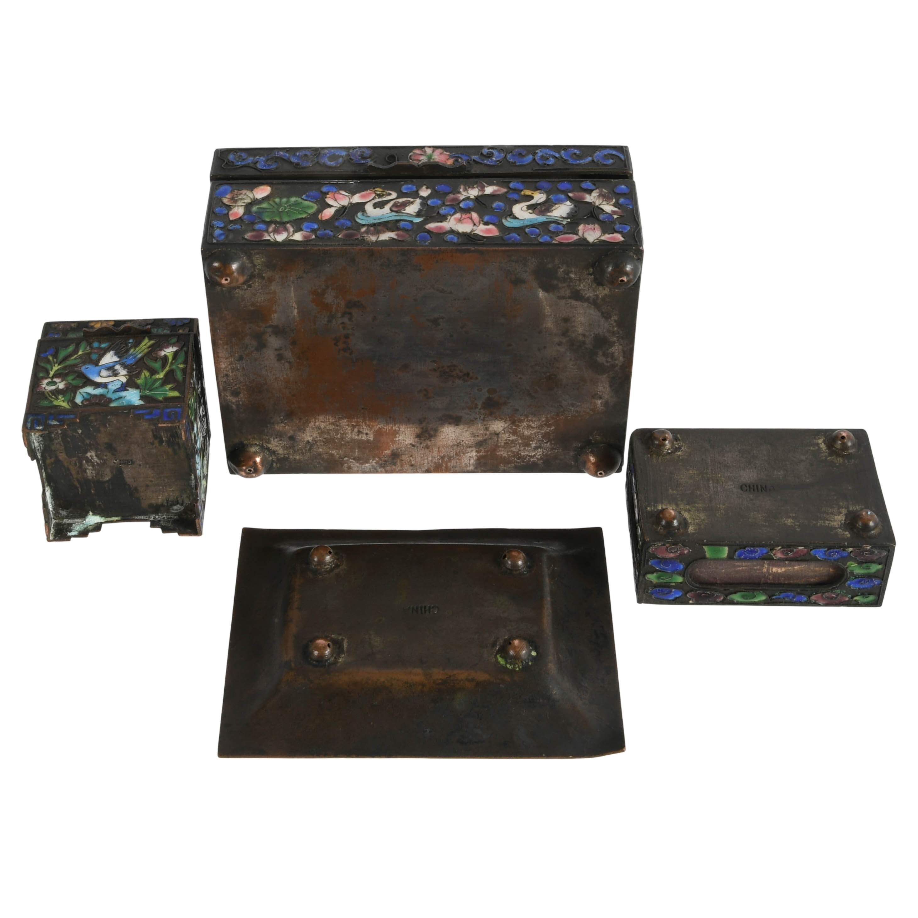 Six-Piece Chinese Cloisonné Enamel Lot-5