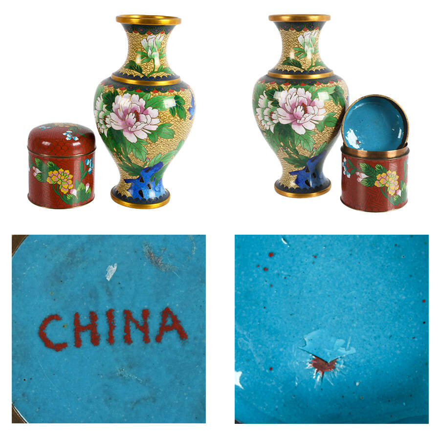 Six-Piece Chinese Cloisonné Enamel Lot-2