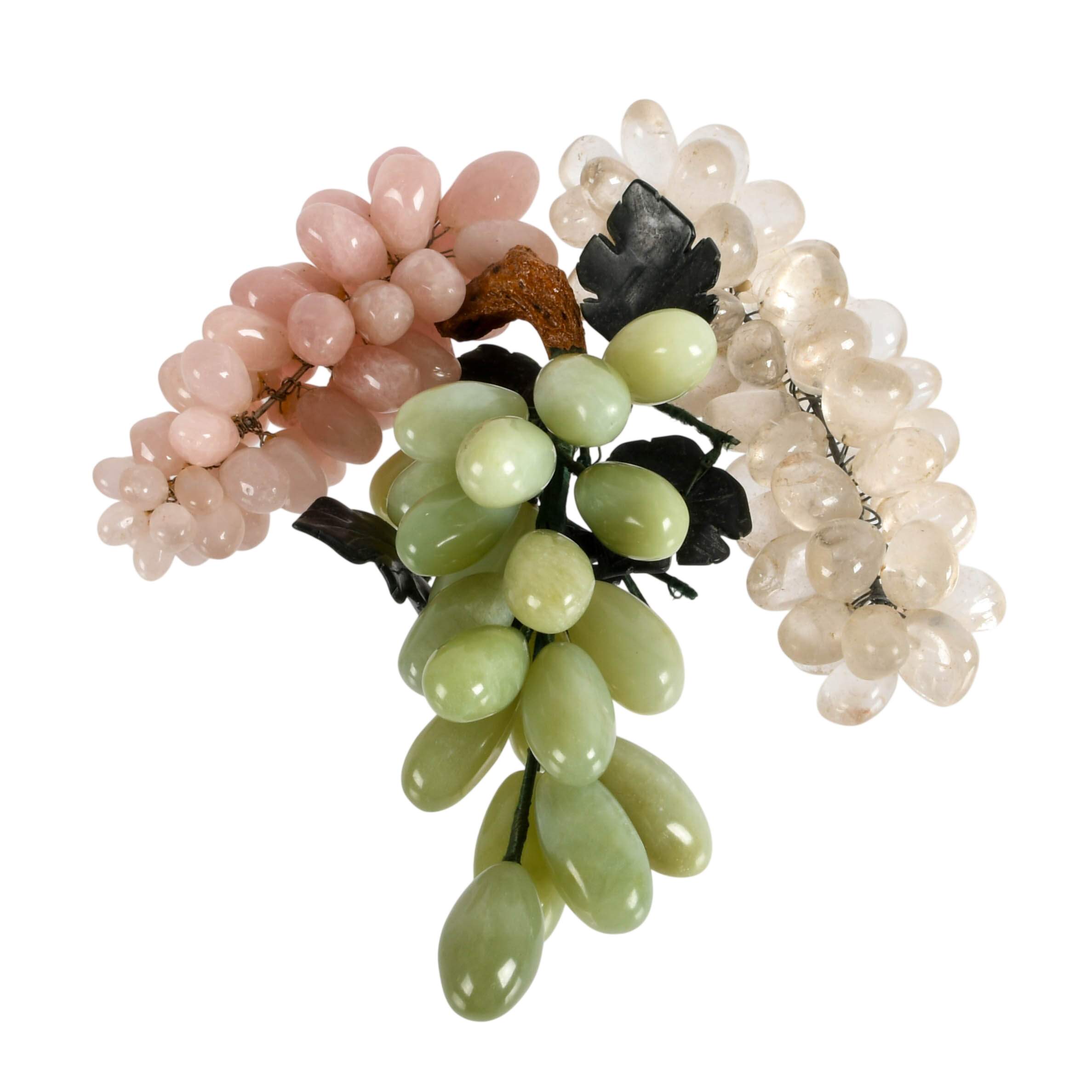 Grouping of Glass and Stone Apples and Grapes-5
