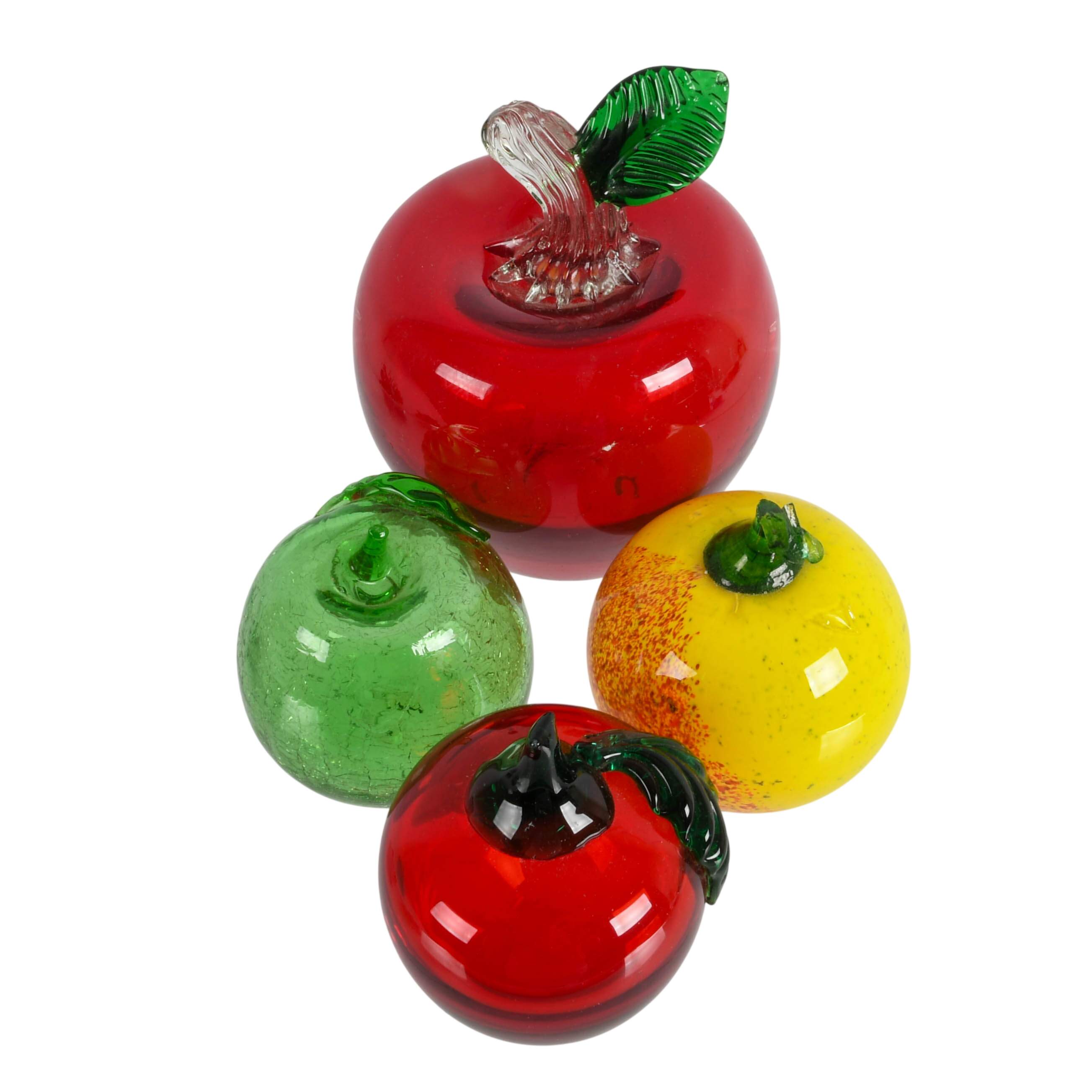 Grouping of Glass and Stone Apples and Grapes-4