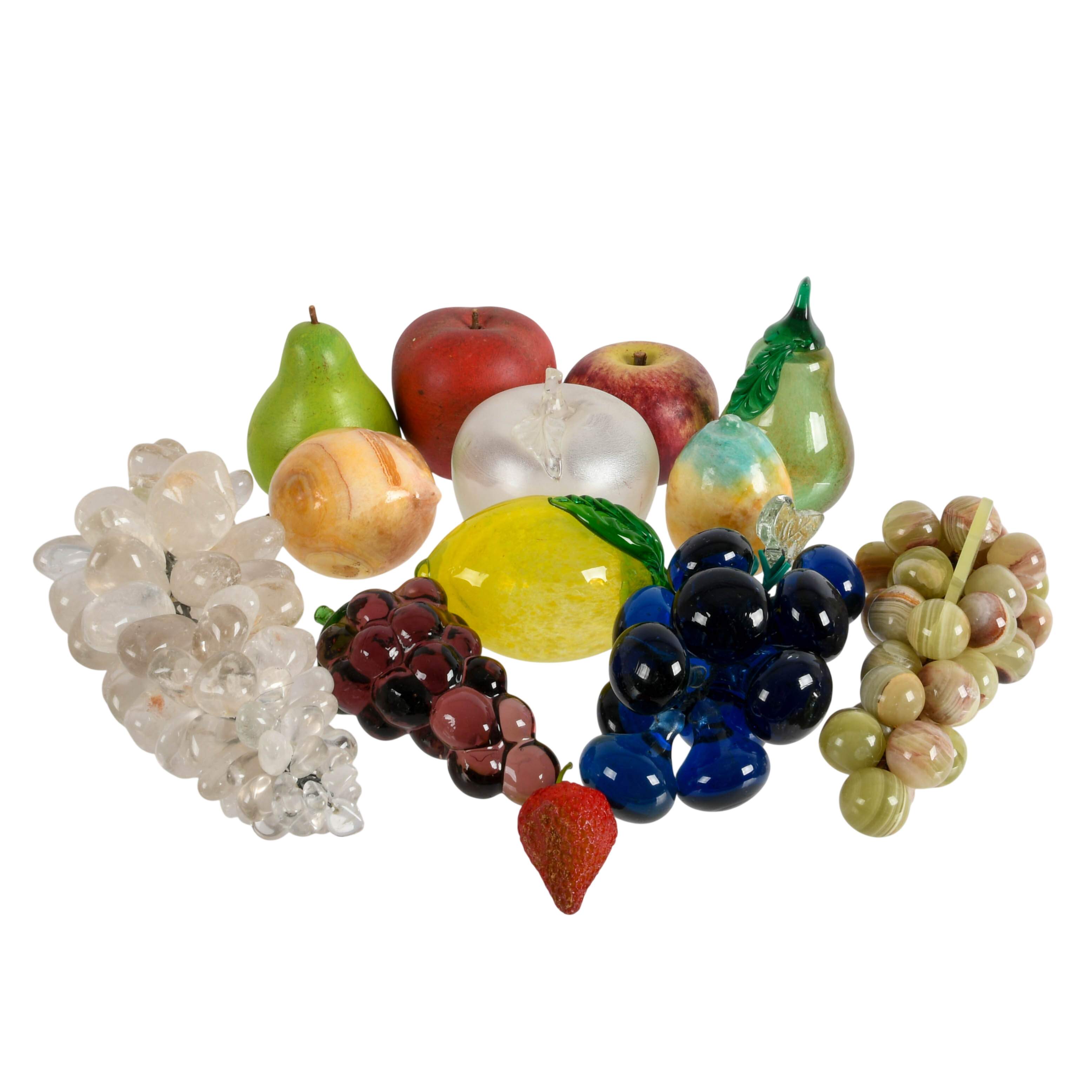 Assorted Grouping of Glass and Stone Fruit-2