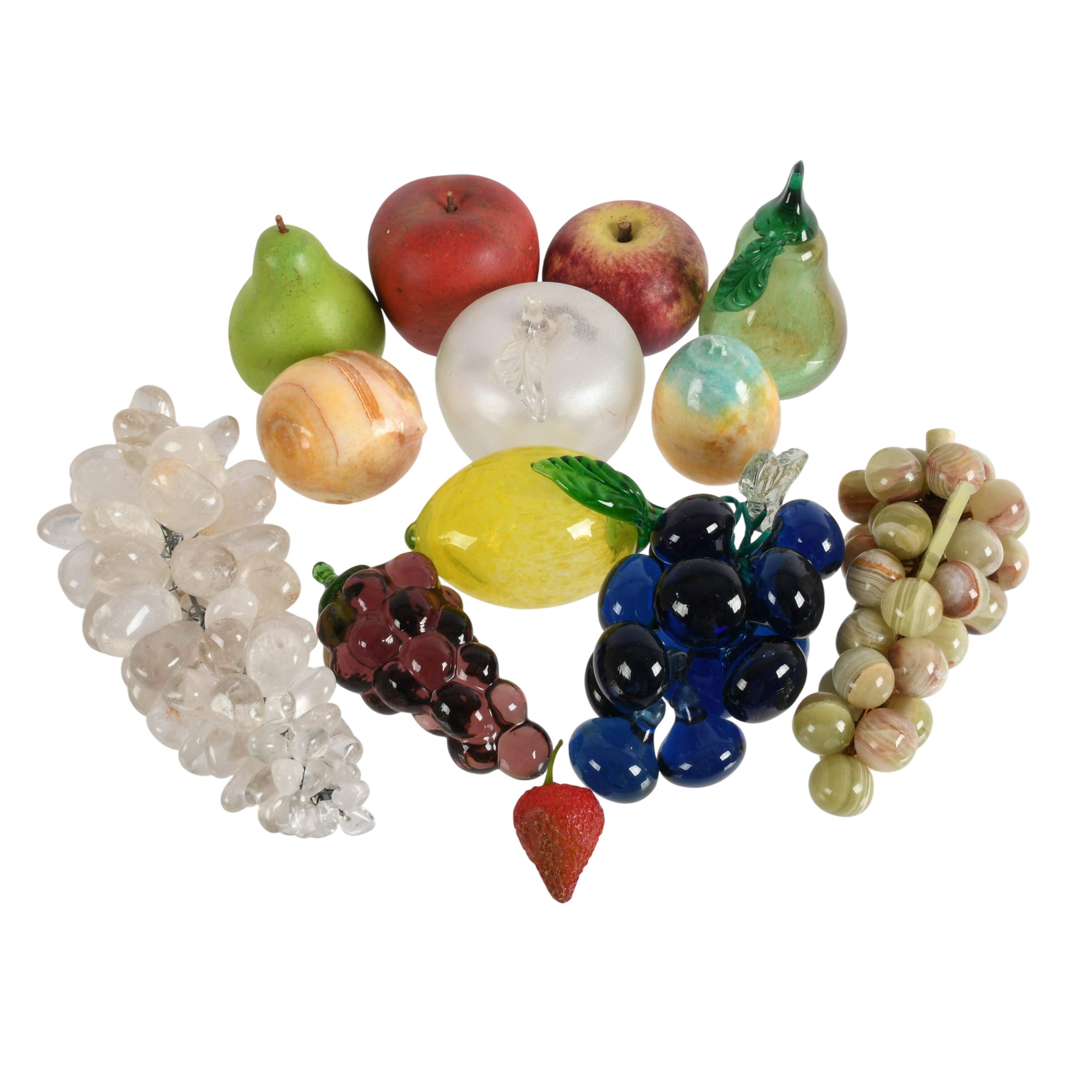 Assorted Grouping of Glass and Stone Fruit-1