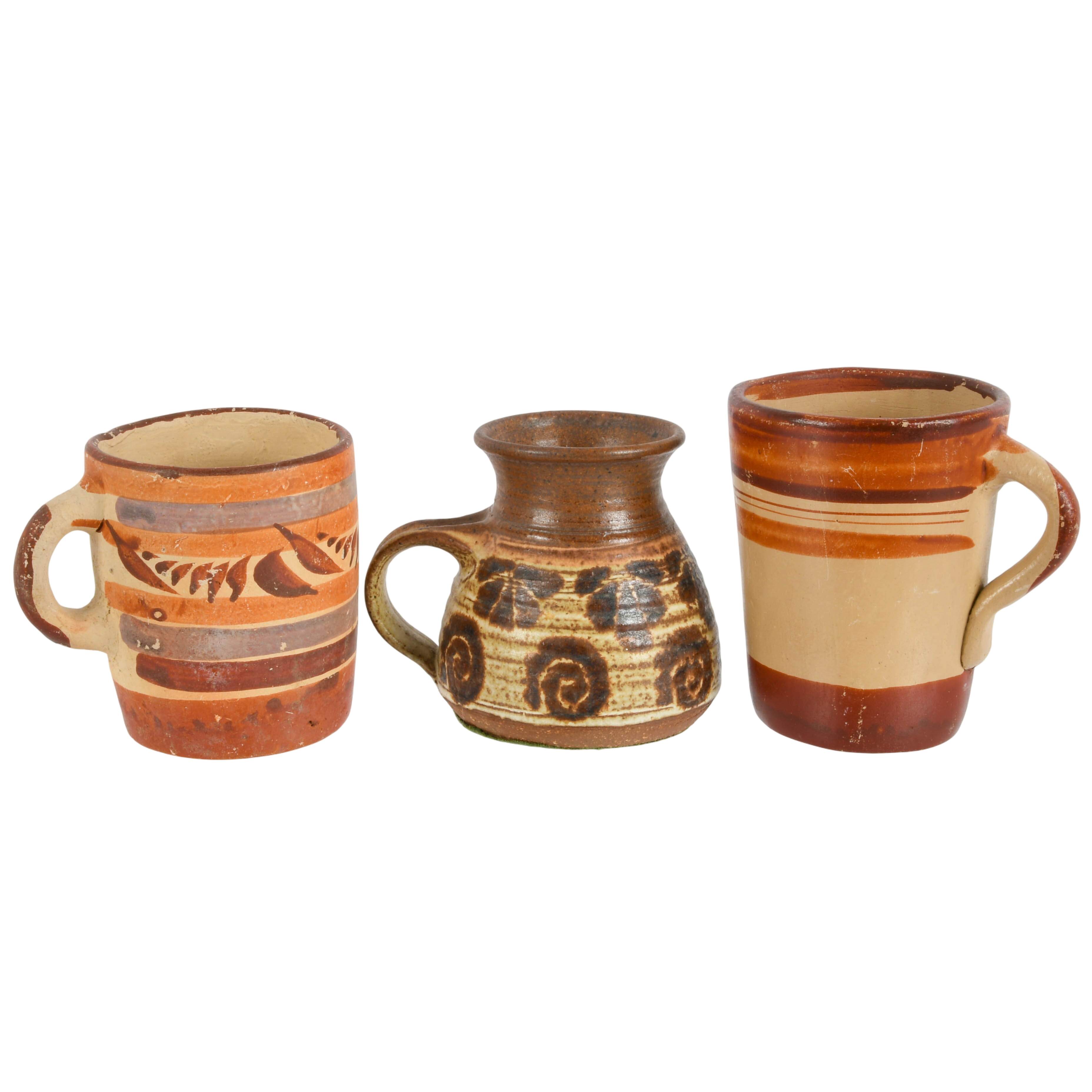 Grouping of Signed Studio Art Pottery Cups and Vases-3