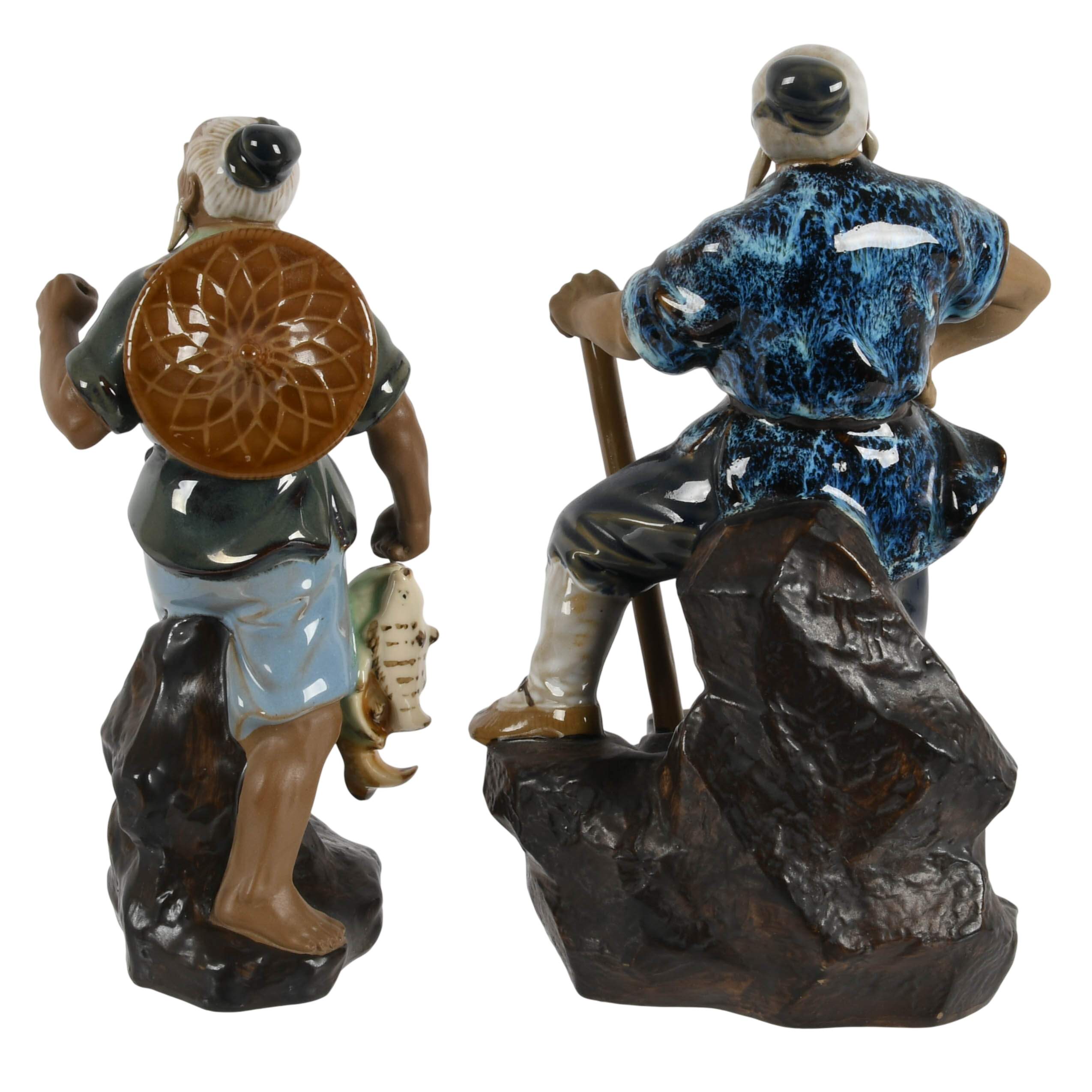 Set of Two Glazed Chinese Mudmen-5