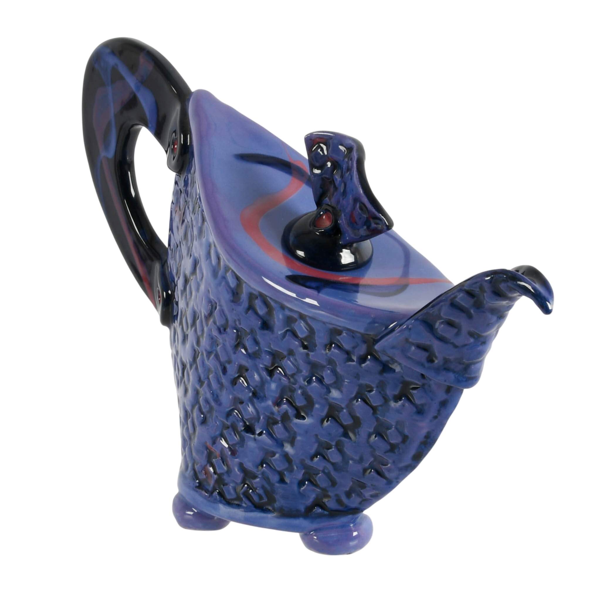 Signed Contemporary NC Pottery Teapot by Lucinda Pittman-2