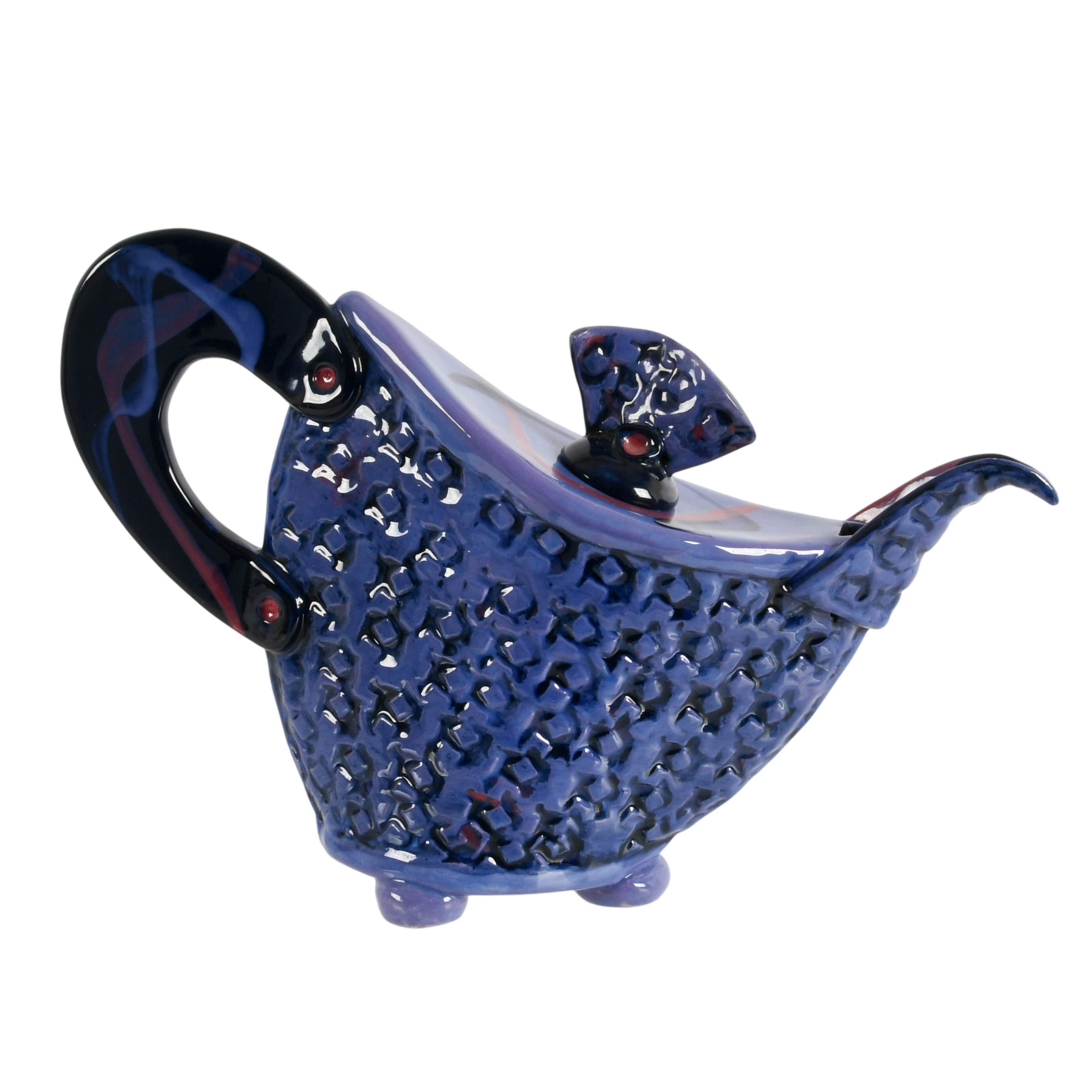 Signed Contemporary NC Pottery Teapot by Lucinda Pittman-1