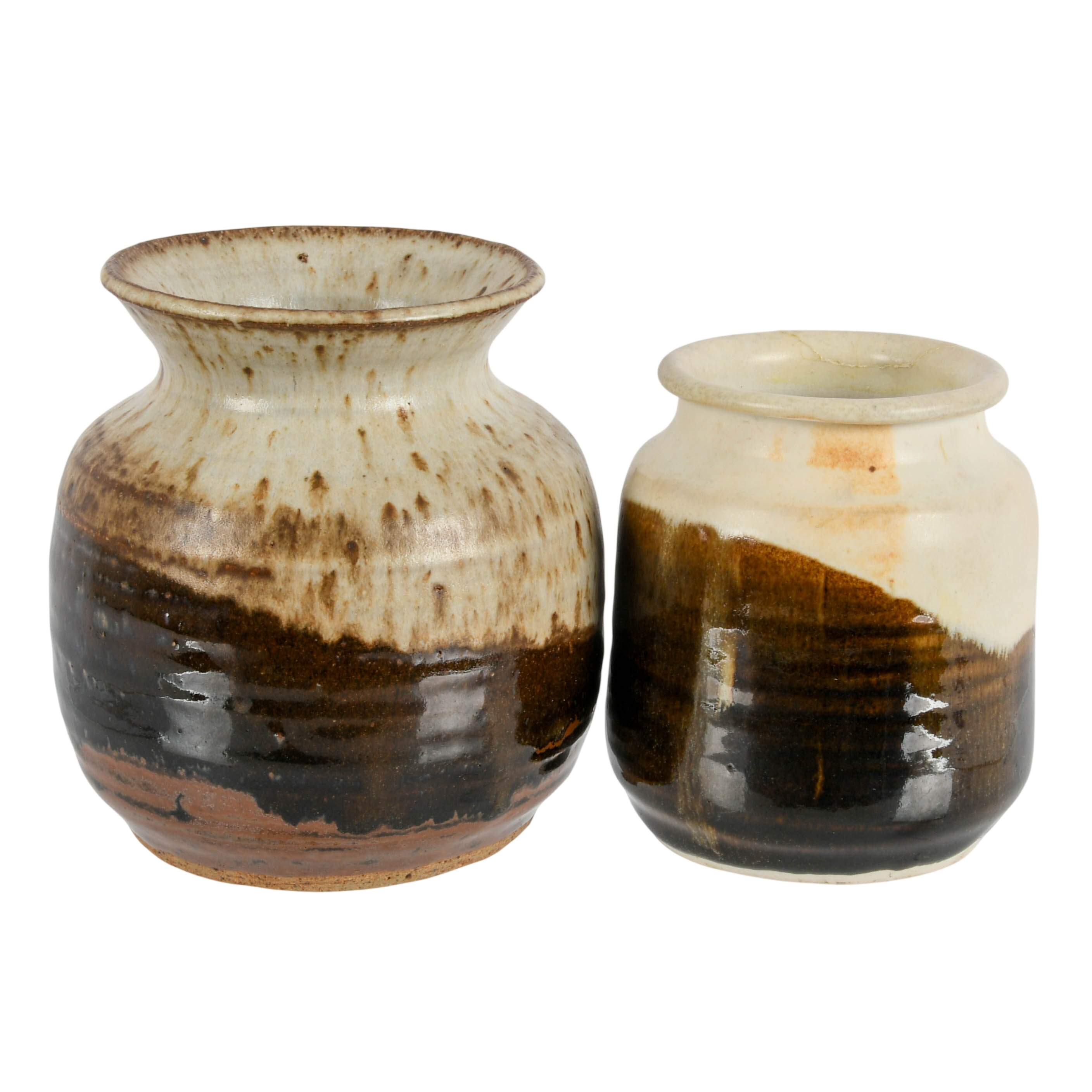 Signed Studio Art Pottery Vases and Cups-3