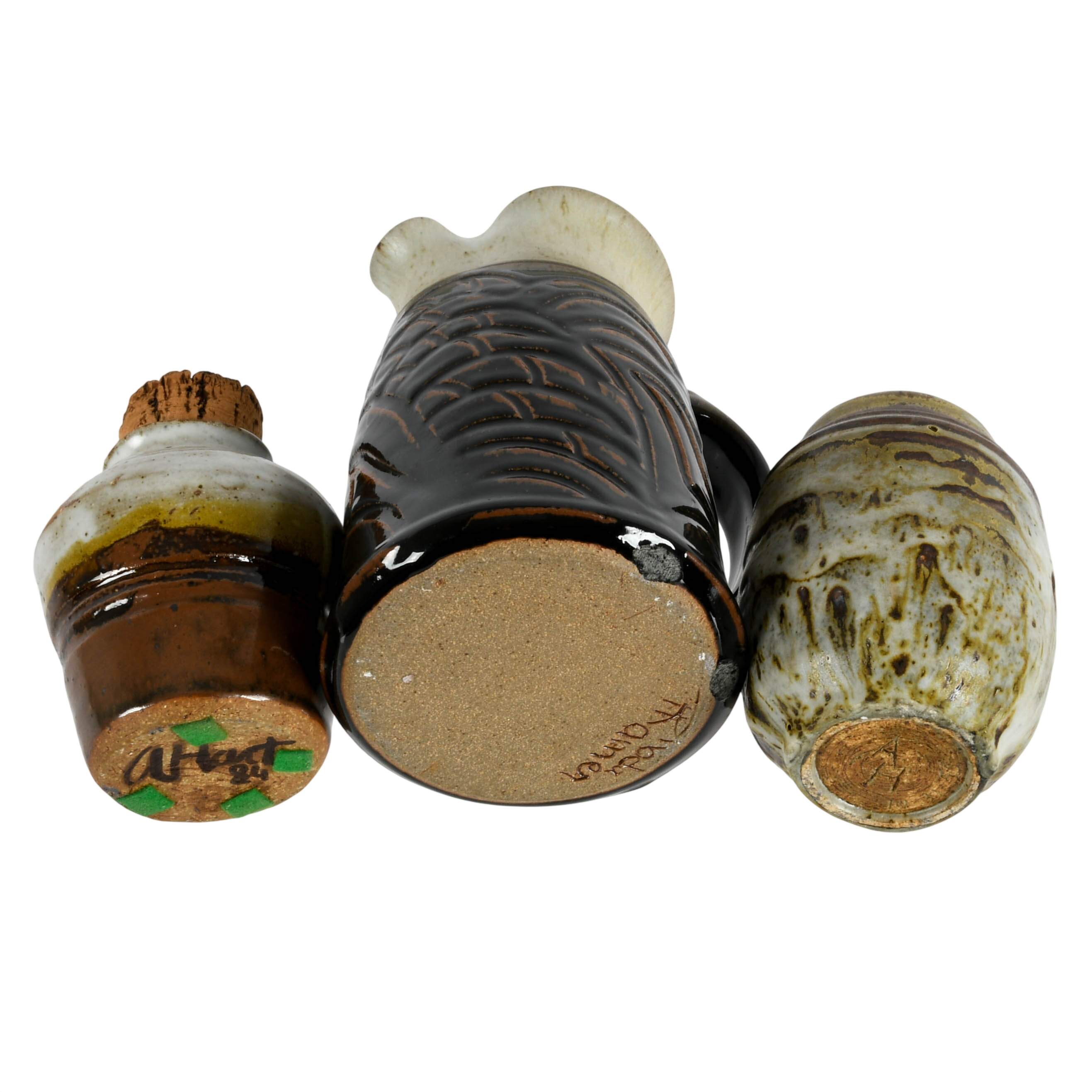 Grouping of Three Studio Pottery Items-11