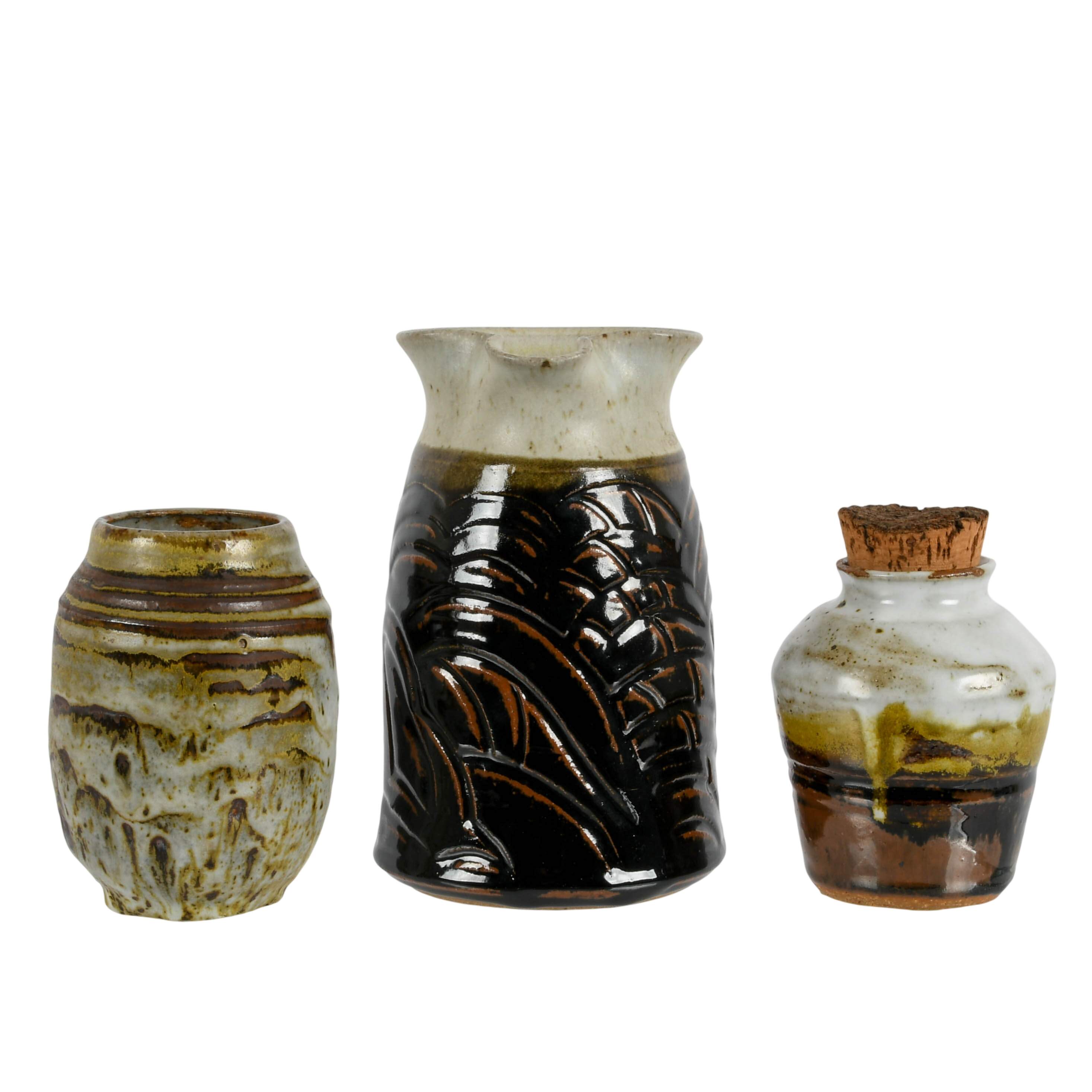 Grouping of Three Studio Pottery Items-2