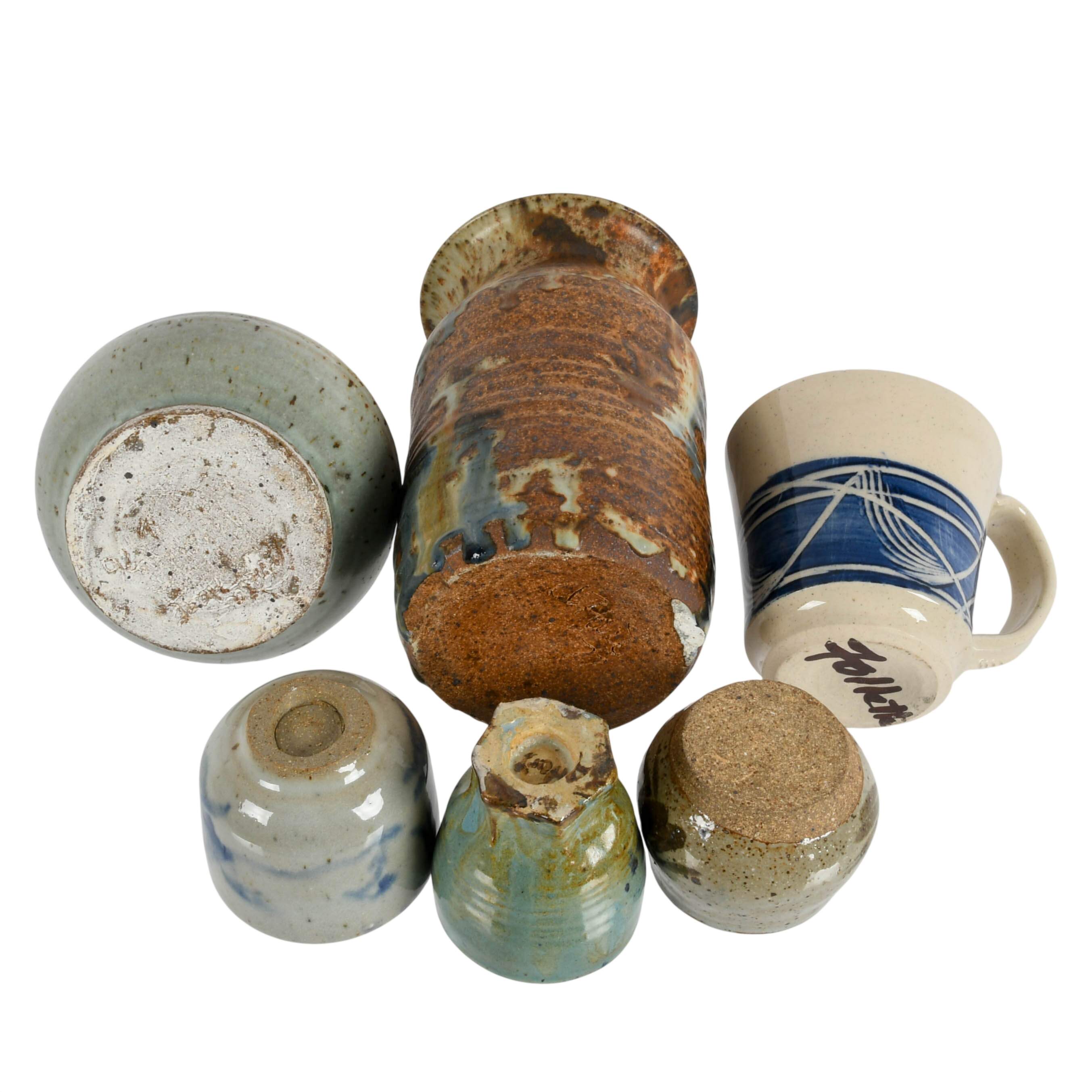 Grouping of Signed Studio Art Pottery Pieces-9
