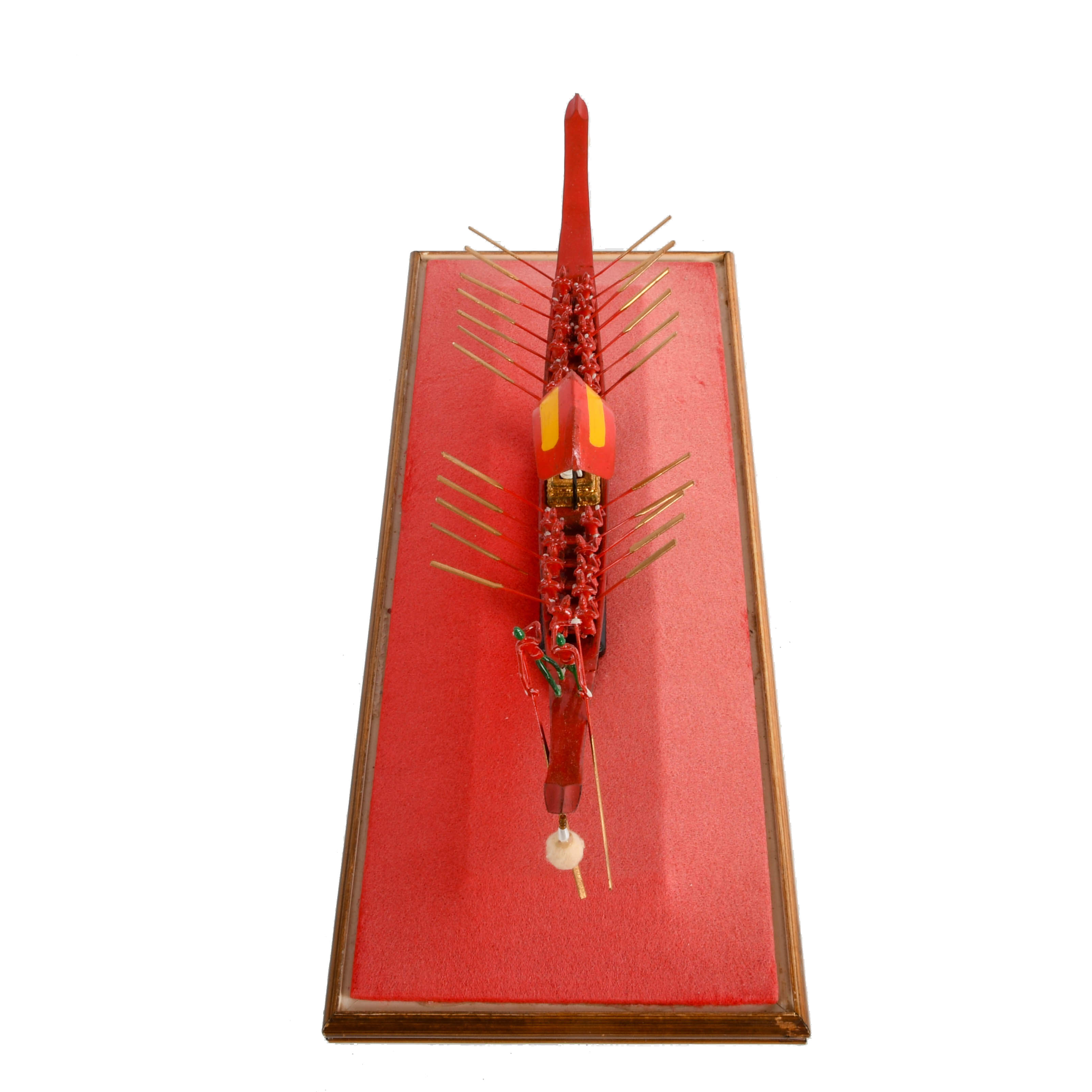 Scale Model of Royal Thai Barge in Glass Case-5