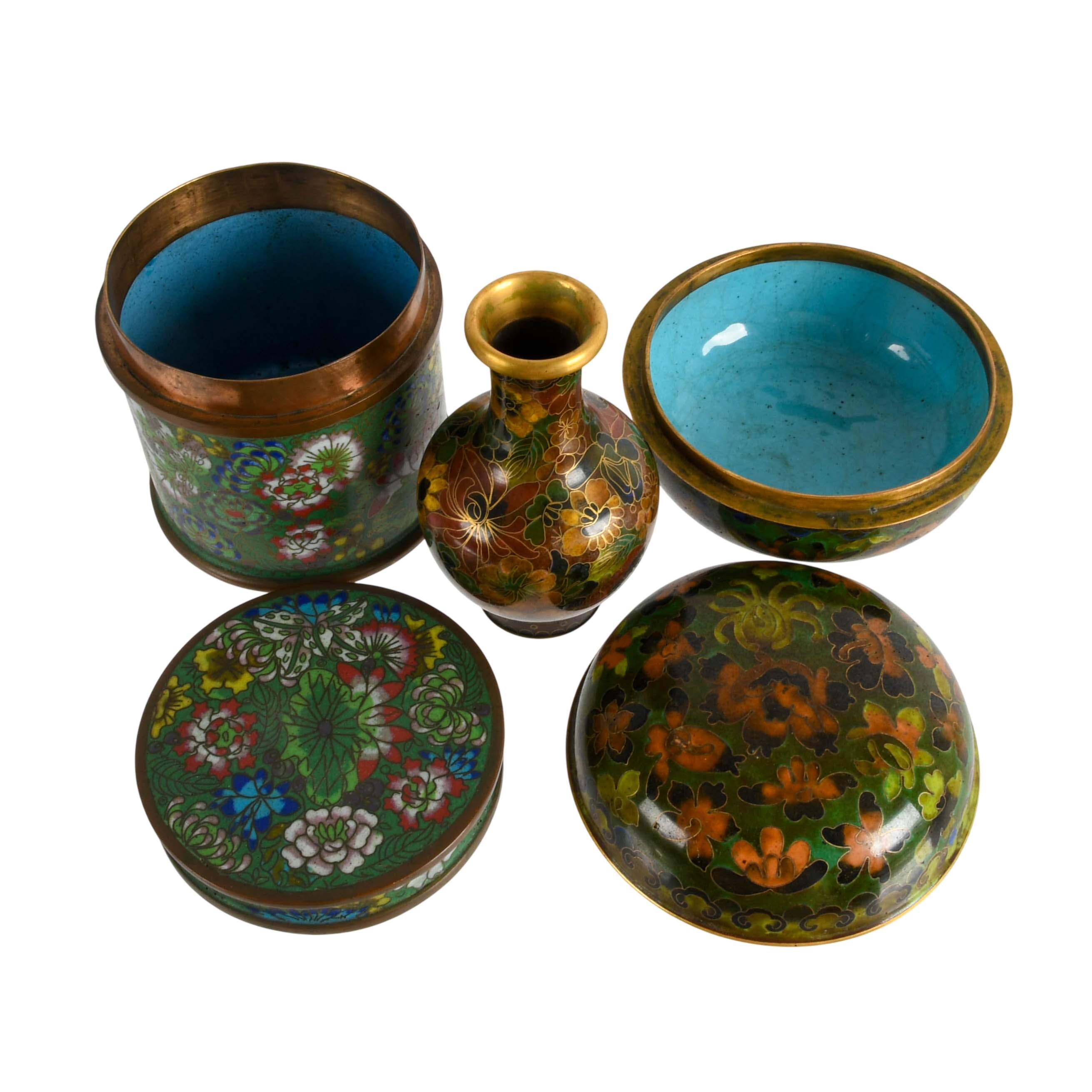 Grouping of Three Chinese Cloisonné Items-3