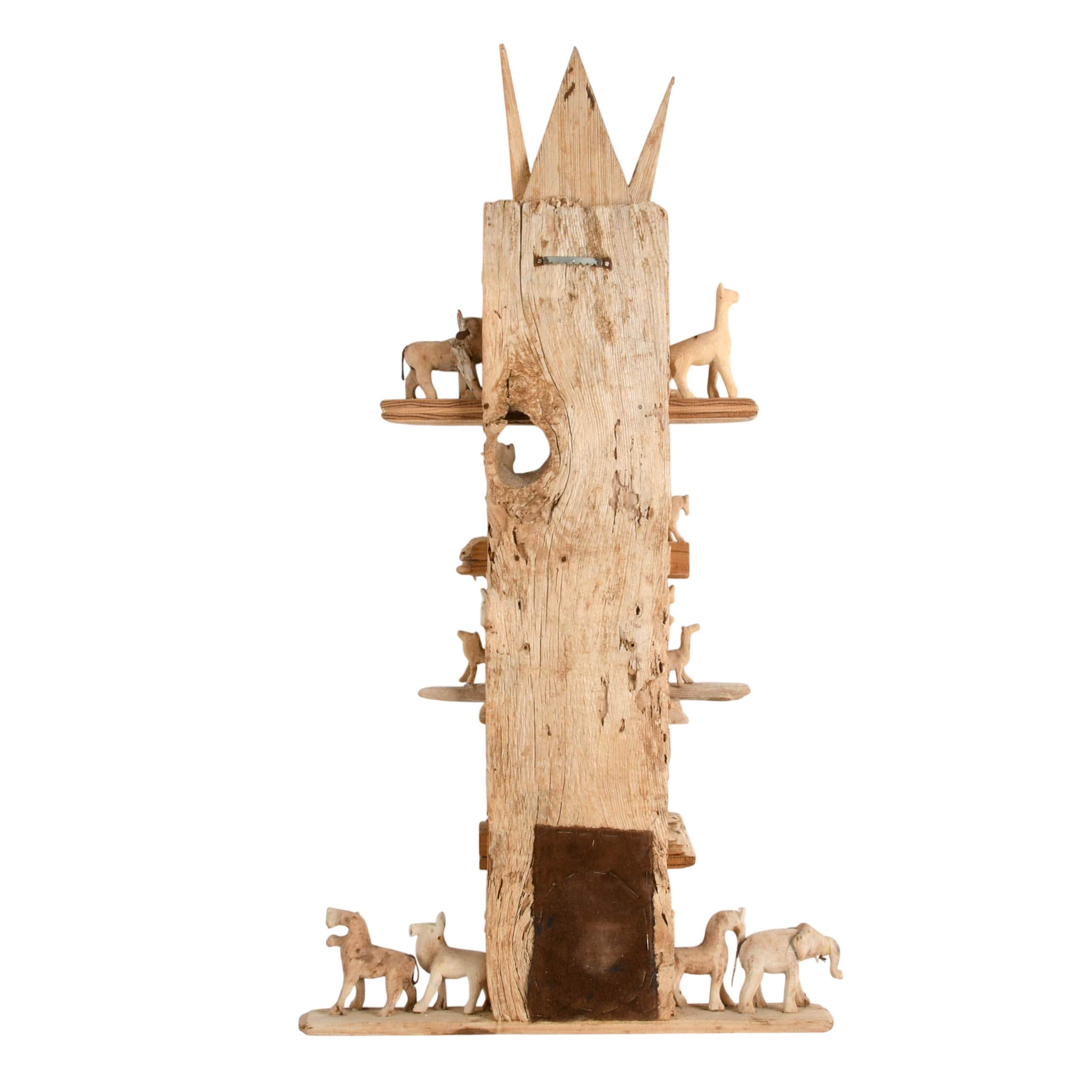 Signed Walberg Driftwood Noah's Ark Wall Hanger-5