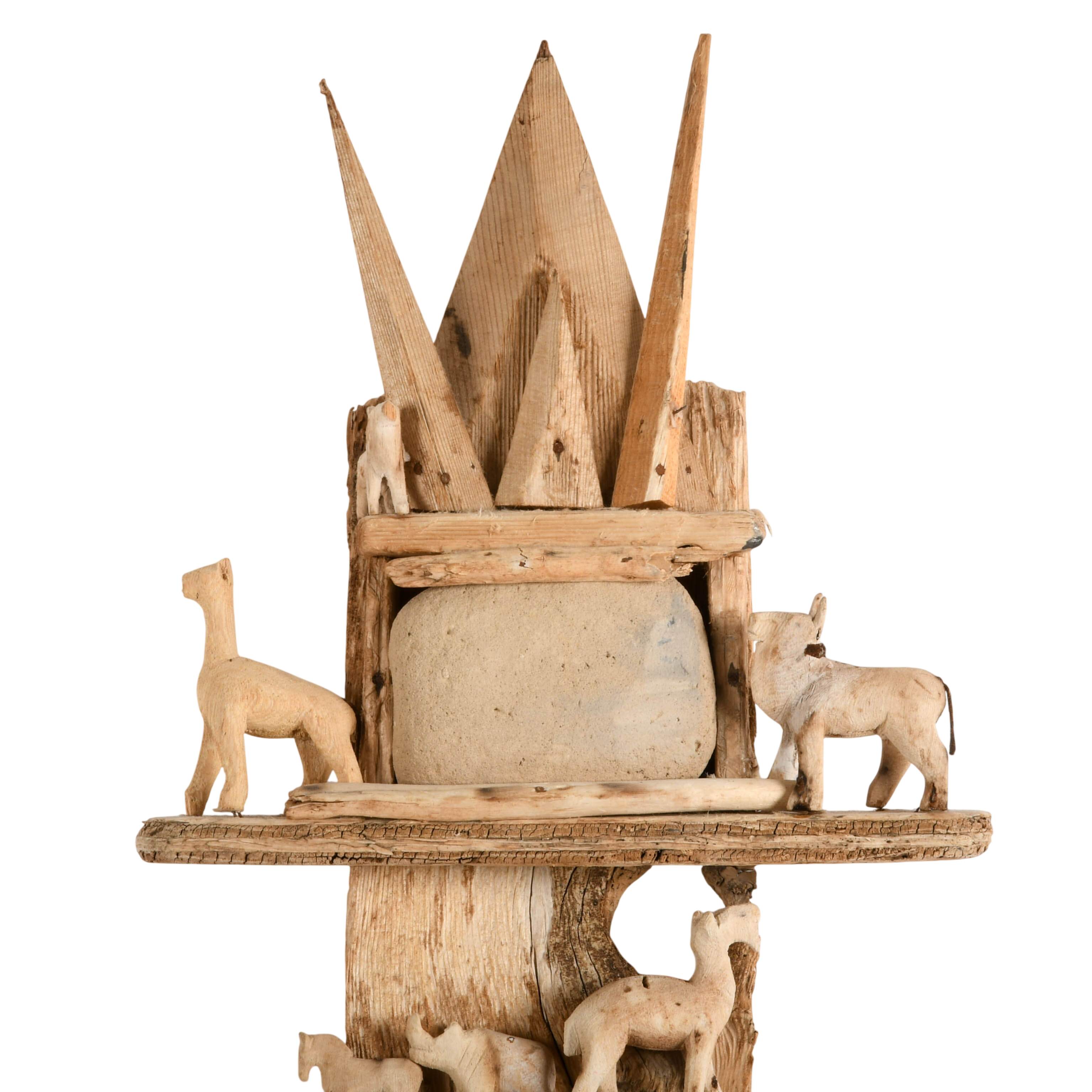 Signed Walberg Driftwood Noah's Ark Wall Hanger-2