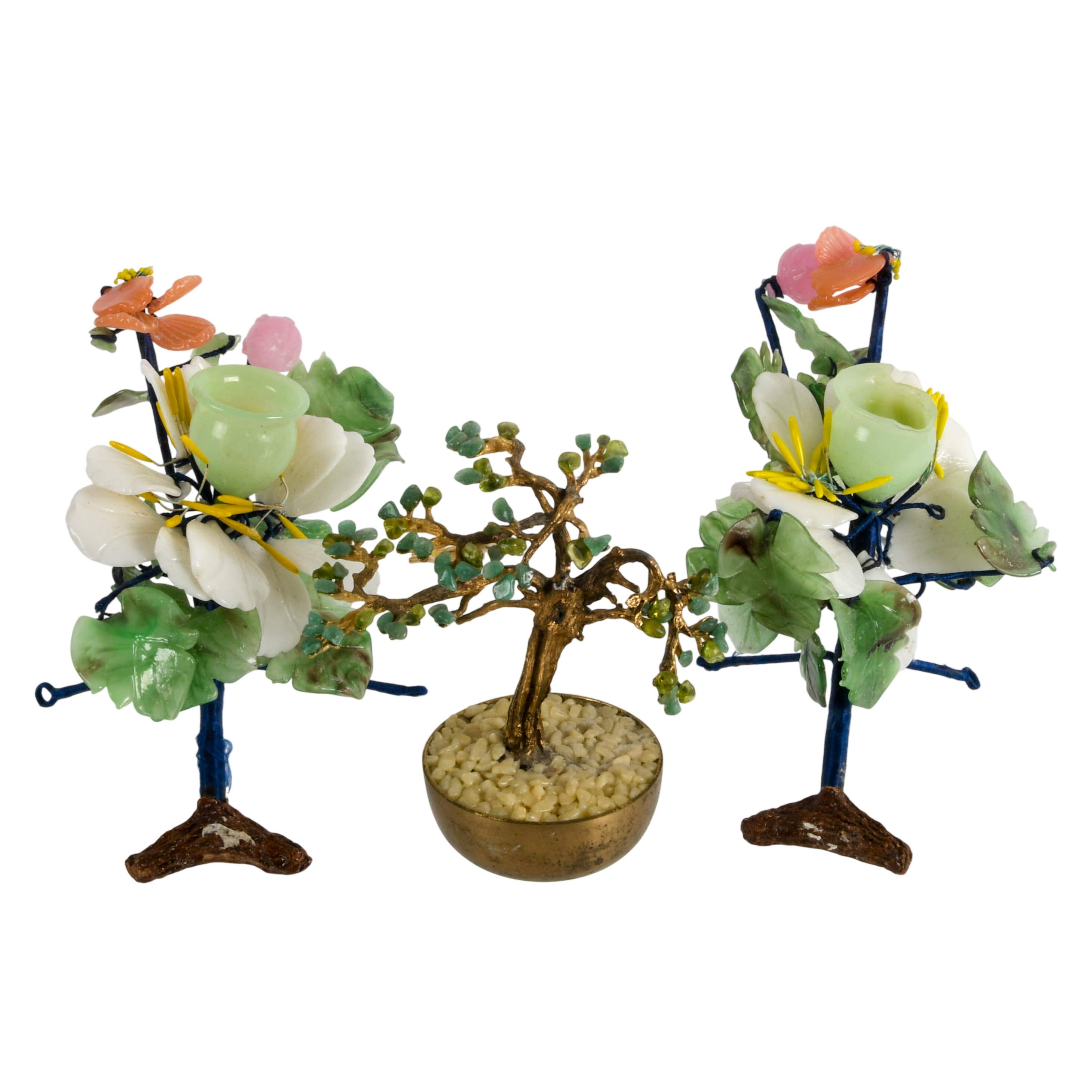 Grouping of Three Stone Floral Arrangements-1