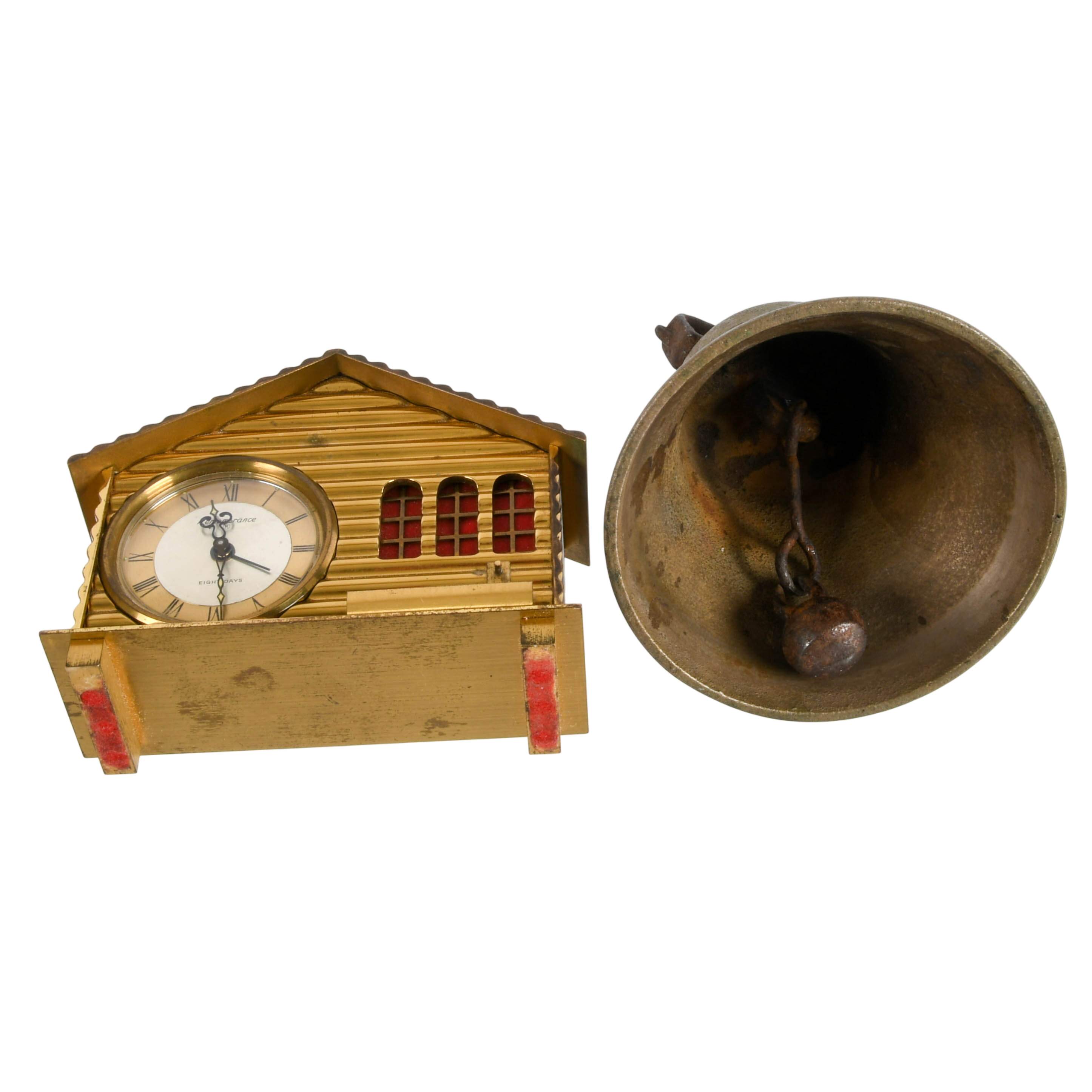 Swiss Chalet Remembrance Eight-Day Clock and Chiantel Swiss Cow Bell-10