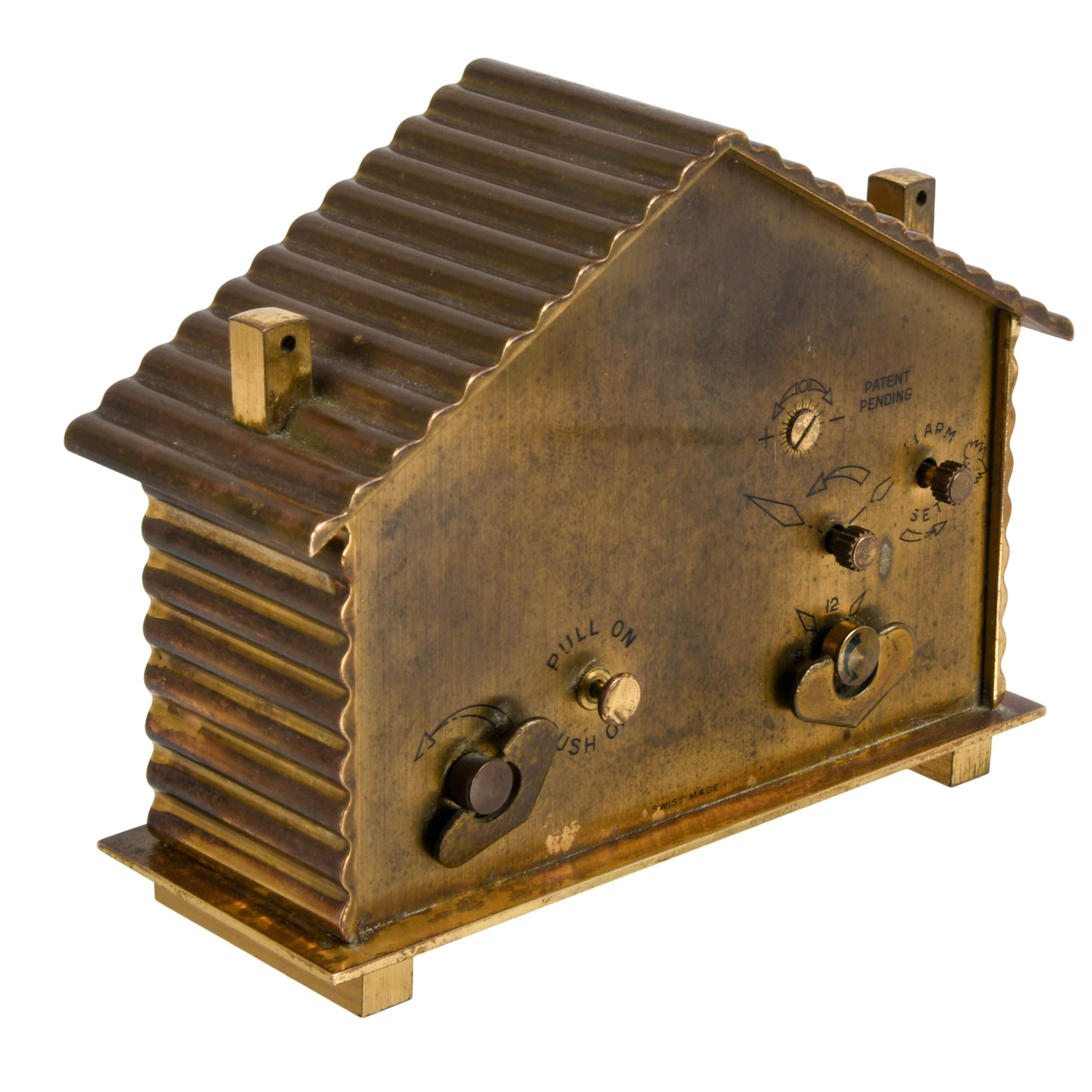 Swiss Chalet Remembrance Eight-Day Clock and Chiantel Swiss Cow Bell-8