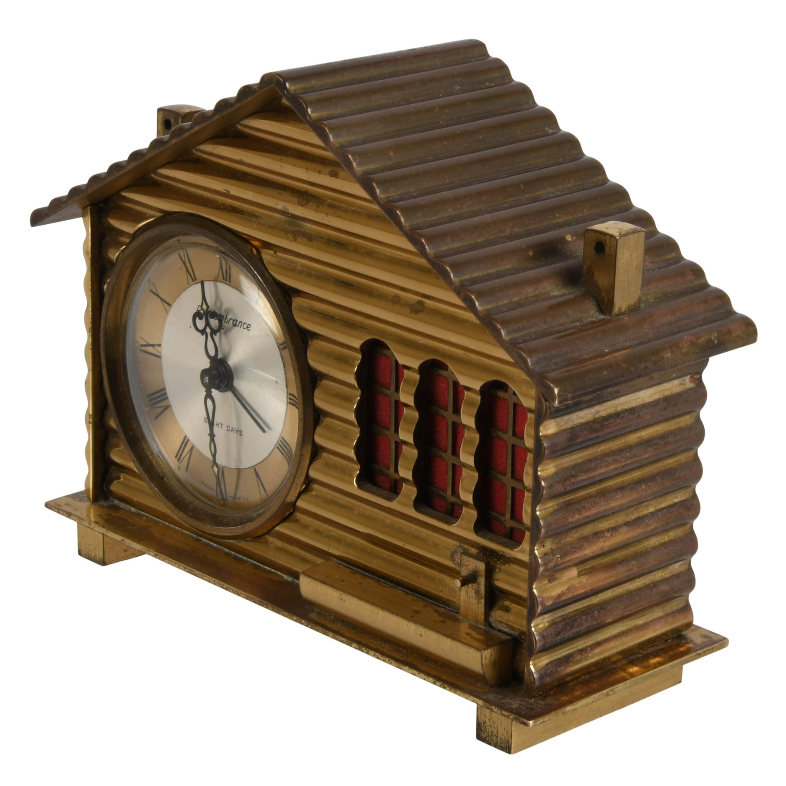 Swiss Chalet Remembrance Eight-Day Clock and Chiantel Swiss Cow Bell-7