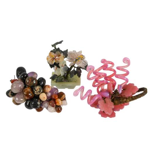 Grouping of Stone and Glass Fruits-1