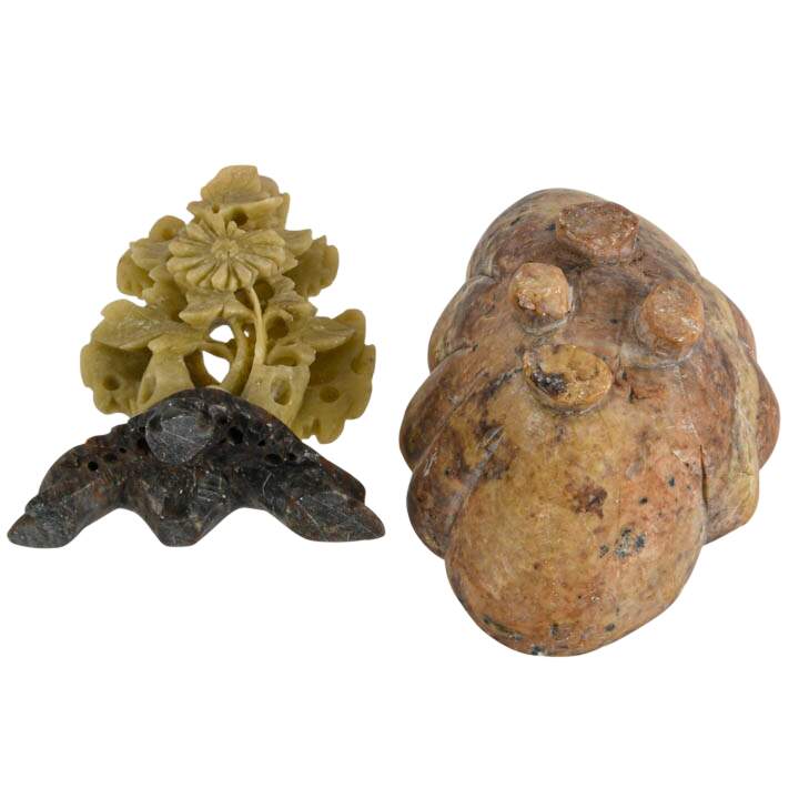 Pair of Chinese Carved Soapstone Objects-8