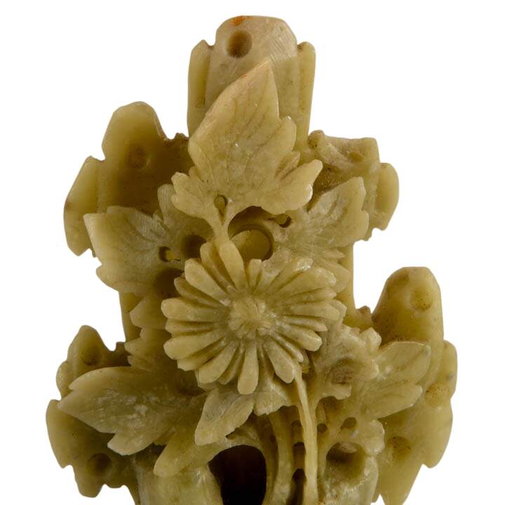 Pair of Chinese Carved Soapstone Objects-3