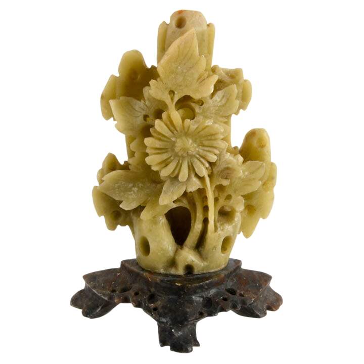 Pair of Chinese Carved Soapstone Objects-2