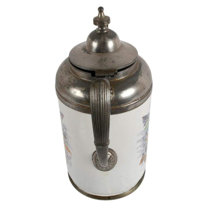 Manning, Bowman & Co. Floral Enameled Pewter Coffee Pot-4