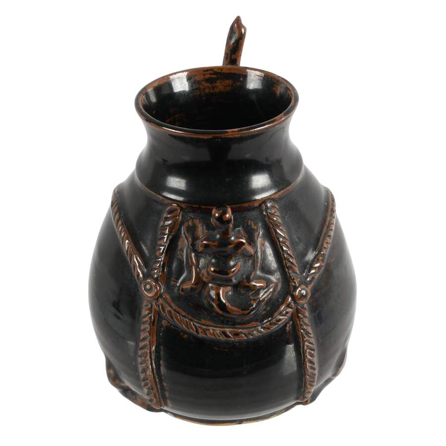 Antique Khmer Empire Elephant Lime Pot-4
