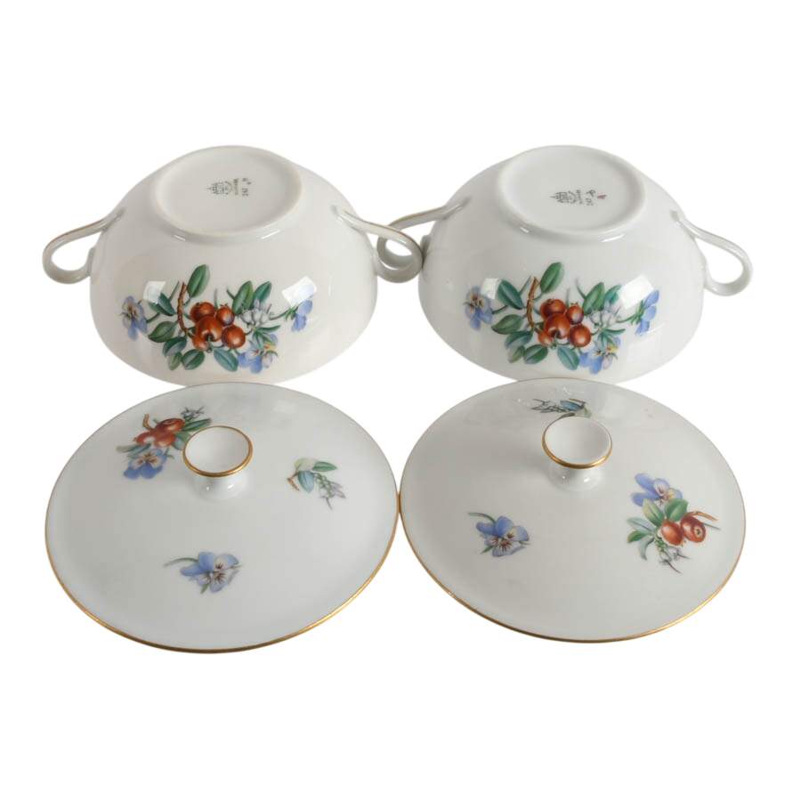 Pair of Bing and Grøndahl Bouillon Bowls-9